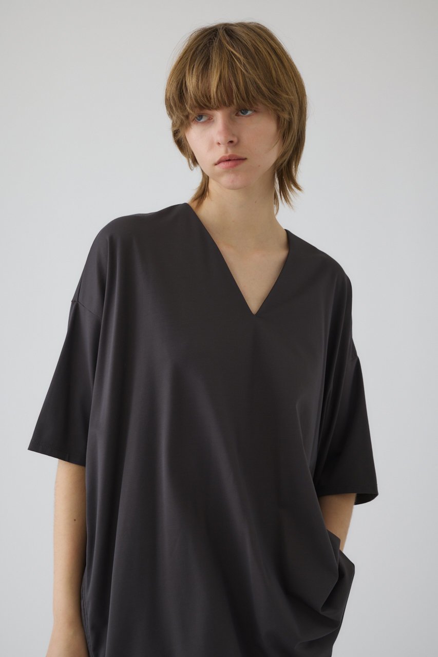 【リムアーク/RIM.ARK】のSide drawstring big T-shirts/Tシャツ 人気、トレンドファッション・服の通販 founy(ファニー) 　ファッション　Fashion　レディースファッション　Fashion for Women　トップス・カットソー　Cut & Sew Tops　シャツ・ブラウス・オフィスカジュアル　Elegant Blouses & Button-Ups　ロングTシャツ・Tシャツ　Longline T-Shirts & Tees　カットソー・ベーシックTシャツ　Cut-and-Sewn Tops / Stretch Tees & Basics　カットソー　Cut and Sewn Top　コンパクト　Compact, Small Size　シャーリング　Shirring, Ruched　ショート　Short, Short Length　スリーブ　Sleeve, Long Sleeve / Short Sleeve　バランス　Balance, Style Balance　エレガント 上品　Elegant　other-5|ID: prp329100004932257 ipo3291000000037019732