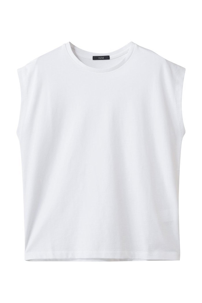 【イレーヴ/YLEVE】のORGANIC COTTON BIO ノースリーブ Tシャツ インテリア・キッズ・メンズ・レディースファッション・服の通販 founy(ファニー) https://founy.com/ ファッション Fashion レディースファッション Fashion for Women トップス・カットソー Cut & Sew Tops キャミソール&ノースリーブ Camisoles & Sleeveless Tops シャツ・ブラウス・オフィスカジュアル Elegant Blouses & Button-Ups ロングTシャツ・Tシャツ Longline T-Shirts & Tees カットソー・ベーシックTシャツ Cut-and-Sewn Tops / Stretch Tees & Basics ショート Short, Short Length スリーブ Sleeve, Long Sleeve / Short Sleeve ノースリーブ Sleeveless, No-Sleeve フレンチ French, French Style |ID: prp329100004932265 ipo3291000000037019799