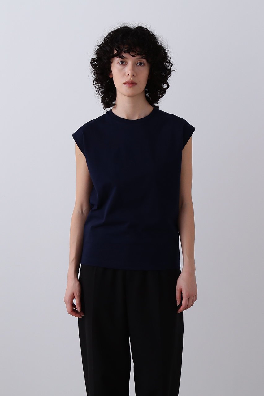 【イレーヴ/YLEVE】のORGANIC COTTON BIO ノースリーブ Tシャツ 人気、トレンドファッション・服の通販 founy(ファニー) 　ファッション　Fashion　レディースファッション　Fashion for Women　トップス・カットソー　Cut & Sew Tops　キャミソール&ノースリーブ　Camisoles & Sleeveless Tops　シャツ・ブラウス・オフィスカジュアル　Elegant Blouses & Button-Ups　ロングTシャツ・Tシャツ　Longline T-Shirts & Tees　カットソー・ベーシックTシャツ　Cut-and-Sewn Tops / Stretch Tees & Basics　ショート　Short, Short Length　スリーブ　Sleeve, Long Sleeve / Short Sleeve　ノースリーブ　Sleeveless, No-Sleeve　フレンチ　French, French Style　other-7|ID: prp329100004932265 ipo3291000000037019811