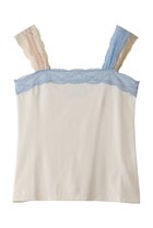 【ルール ロジェット/leur logette】のストレッチジャージー配色キャミソール 人気、トレンドファッション・服の通販 founy(ファニー) ファッション Fashion レディースファッション Fashion for Women トップス・カットソー Cut & Sew Tops キャミソール&ノースリーブ Camisoles & Sleeveless Tops シャツ・ブラウス・オフィスカジュアル Elegant Blouses & Button-Ups ロングTシャツ・Tシャツ Longline T-Shirts & Tees カットソー・ベーシックTシャツ Cut-and-Sewn Tops / Stretch Tees & Basics インナー Innerwear キャミソール Camisole, Spaghetti Strap Top ストレッチ Stretch, Stretchy Fabric タンク Tank Top, Sleeveless Top ラグジュアリー Luxury, Elegant レース Lace, Lace Fabric 夏 Summer 羽織 Haori, Light Jacket thumbnail オフホワイト|ID: prp329100004932266 ipo3291000000037019815