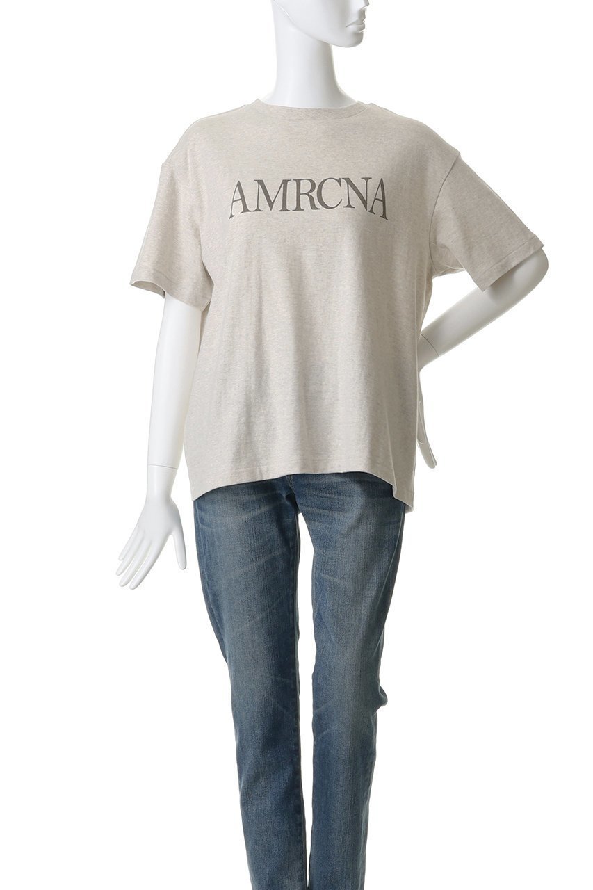 【アメリカーナ/Americana】のラフィー丸胴プリントTシャツ 人気、トレンドファッション・服の通販 founy(ファニー) 　ファッション　Fashion　レディースファッション　Fashion for Women　トップス・カットソー　Cut & Sew Tops　シャツ・ブラウス・オフィスカジュアル　Elegant Blouses & Button-Ups　ロングTシャツ・Tシャツ　Longline T-Shirts & Tees　カットソー・ベーシックTシャツ　Cut-and-Sewn Tops / Stretch Tees & Basics　クラシカル　Classical, Vintage-Inspired　ショート　Short, Short Length　シンプル　Simple, Minimal　スリーブ　Sleeve, Long Sleeve / Short Sleeve　フロント　Front, Front Design　プリント　Print, Printed Pattern　ベーシック　Basic, Essential　other-2|ID: prp329100004932267 ipo3291000000037019825