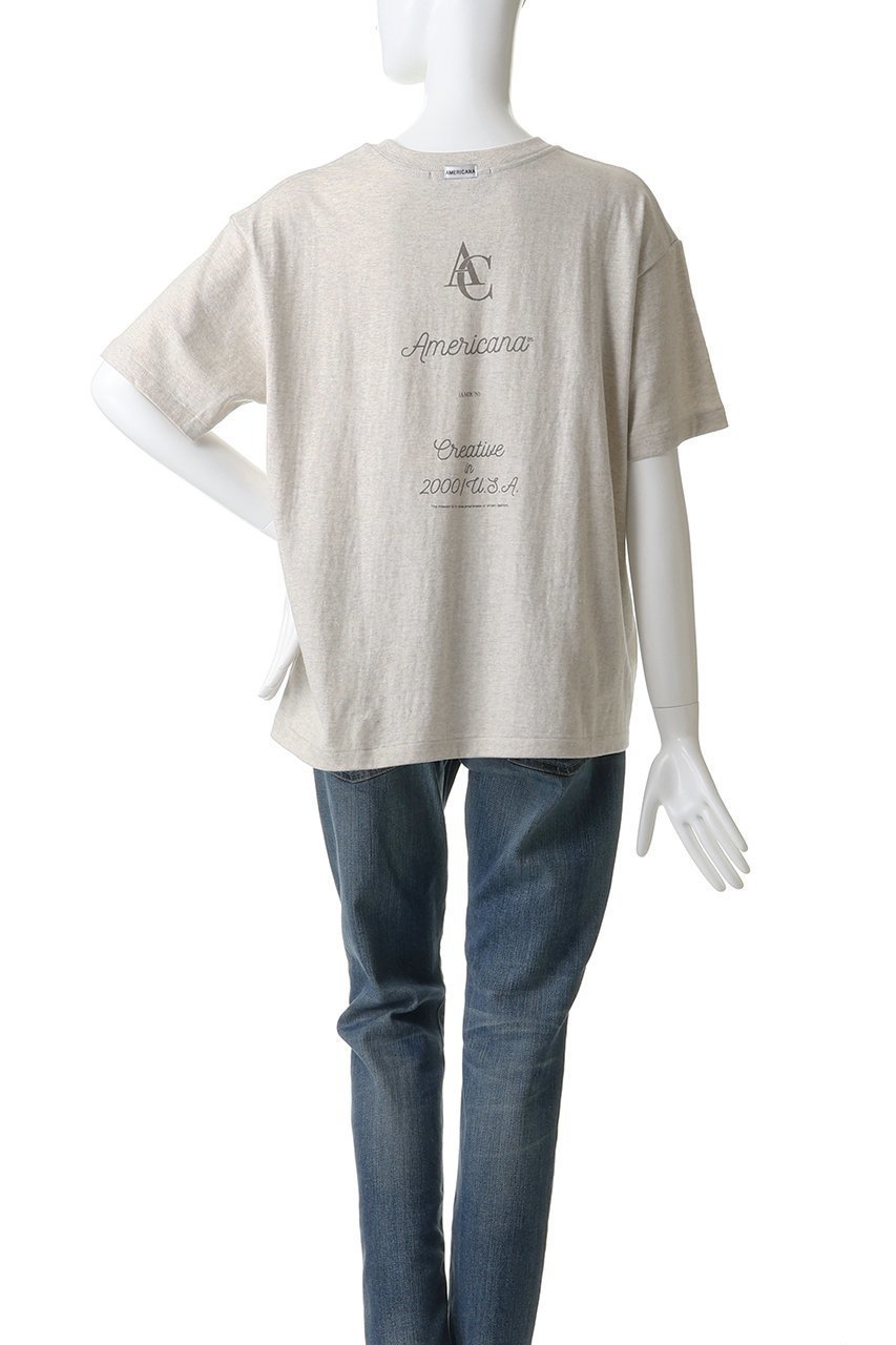 【アメリカーナ/Americana】のラフィー丸胴プリントTシャツ 人気、トレンドファッション・服の通販 founy(ファニー) 　ファッション　Fashion　レディースファッション　Fashion for Women　トップス・カットソー　Cut & Sew Tops　シャツ・ブラウス・オフィスカジュアル　Elegant Blouses & Button-Ups　ロングTシャツ・Tシャツ　Longline T-Shirts & Tees　カットソー・ベーシックTシャツ　Cut-and-Sewn Tops / Stretch Tees & Basics　クラシカル　Classical, Vintage-Inspired　ショート　Short, Short Length　シンプル　Simple, Minimal　スリーブ　Sleeve, Long Sleeve / Short Sleeve　フロント　Front, Front Design　プリント　Print, Printed Pattern　ベーシック　Basic, Essential　other-4|ID: prp329100004932267 ipo3291000000037019829