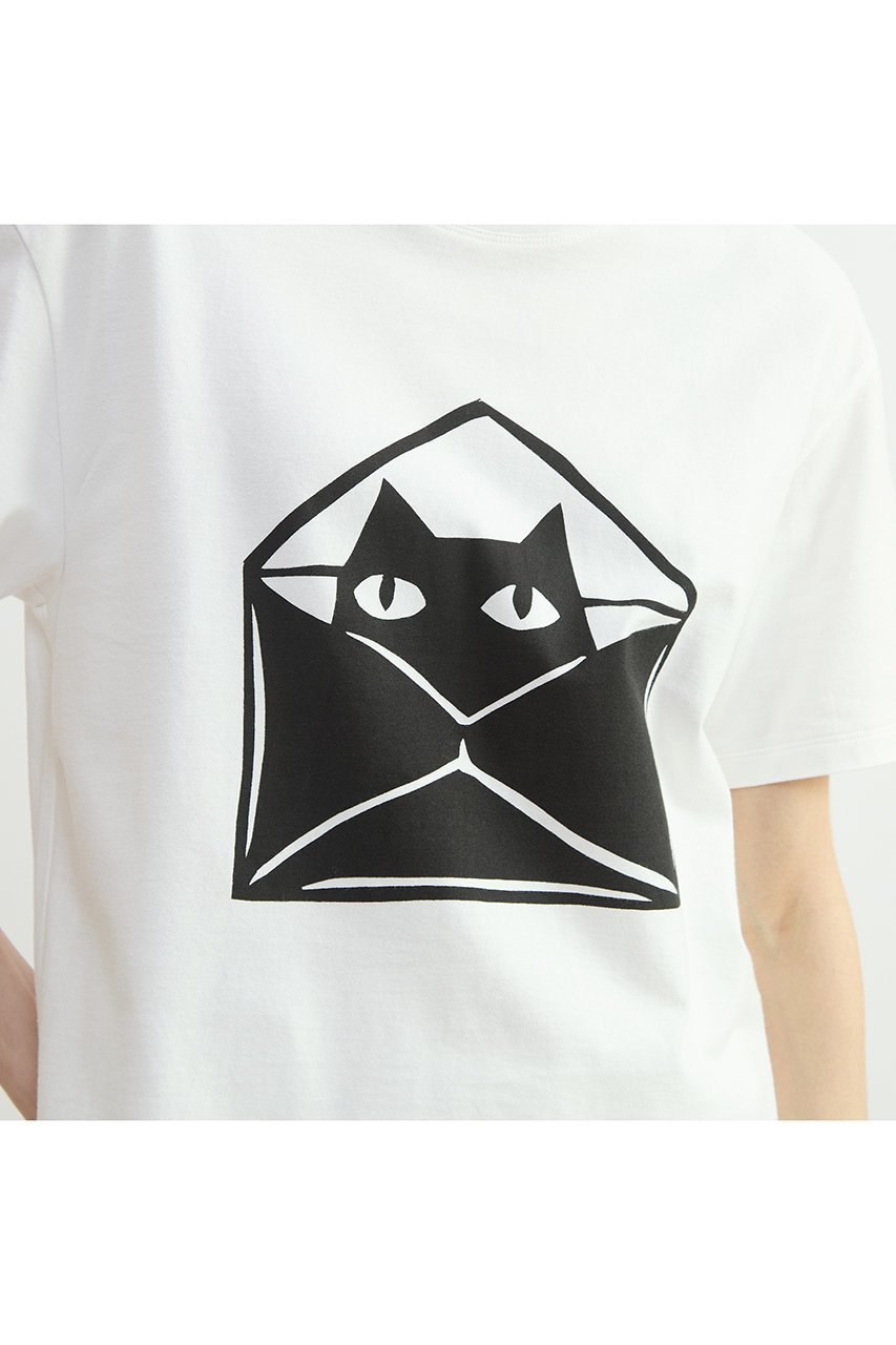 【プレインピープル/PLAIN PEOPLE】のキャットプリントTシャツ 人気、トレンドファッション・服の通販 founy(ファニー) 　ファッション　Fashion　レディースファッション　Fashion for Women　トップス・カットソー　Cut & Sew Tops　シャツ・ブラウス・オフィスカジュアル　Elegant Blouses & Button-Ups　ロングTシャツ・Tシャツ　Longline T-Shirts & Tees　カットソー・ベーシックTシャツ　Cut-and-Sewn Tops / Stretch Tees & Basics　クロップド　Cropped, Short Length　ショート　Short, Short Length　シンプル　Simple, Minimal　スリーブ　Sleeve, Long Sleeve / Short Sleeve　ドロップ　Drop Shoulder, Dropped Style　ベーシック　Basic, Essential　ボトム　Bottoms, Lower Wear　リラックス　Relax, Relaxed Fit　エレガント 上品　Elegant　再入荷　Restock / Back in Stock　other-4|ID: prp329100004932275 ipo3291000000037019889