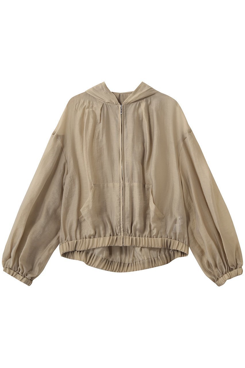 【スリー ドッツ/three dots】のシャイニーシャツ ジップアップフーディ インテリア・キッズ・メンズ・レディースファッション・服の通販 founy(ファニー) 　ファッション　Fashion　レディースファッション　Fashion for Women　トップス・カットソー　Cut & Sew Tops　シャツ・ブラウス・オフィスカジュアル　Elegant Blouses & Button-Ups　レディースパーカー・カジュアルフーディー　Casual Hoodies & Sweatshirts　ロングTシャツ・Tシャツ　Longline T-Shirts & Tees　スウェット・クルーネックトップス　Sweatshirts & Crewnecks / Relaxed Fit Sweat Tops　カットソー・ベーシックTシャツ　Cut-and-Sewn Tops / Stretch Tees & Basics　カットソー　Cut and Sewn Top　キャミソール　Camisole, Spaghetti Strap Top　シアー　Sheer, See-Through　再入荷　Restock / Back in Stock　半袖　Short Sleeve, Half Sleeve　夏　Summer　長袖　Long Sleeve, Full Sleeve　ベージュ|ID: prp329100004932298 ipo3291000000037020059