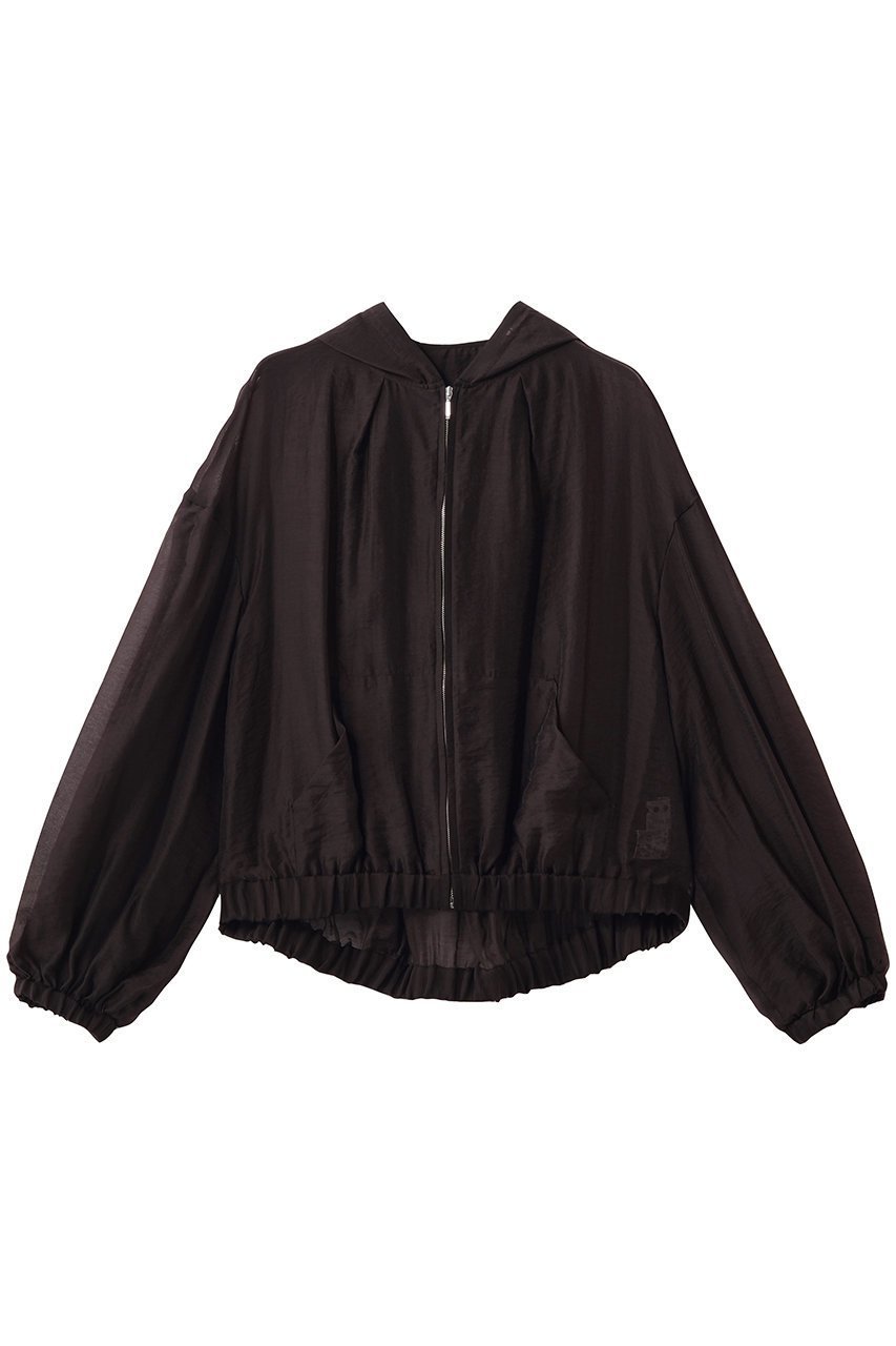 【スリー ドッツ/three dots】のシャイニーシャツ ジップアップフーディ インテリア・キッズ・メンズ・レディースファッション・服の通販 founy(ファニー) 　ファッション　Fashion　レディースファッション　Fashion for Women　トップス・カットソー　Cut & Sew Tops　シャツ・ブラウス・オフィスカジュアル　Elegant Blouses & Button-Ups　レディースパーカー・カジュアルフーディー　Casual Hoodies & Sweatshirts　ロングTシャツ・Tシャツ　Longline T-Shirts & Tees　スウェット・クルーネックトップス　Sweatshirts & Crewnecks / Relaxed Fit Sweat Tops　カットソー・ベーシックTシャツ　Cut-and-Sewn Tops / Stretch Tees & Basics　カットソー　Cut and Sewn Top　キャミソール　Camisole, Spaghetti Strap Top　シアー　Sheer, See-Through　再入荷　Restock / Back in Stock　半袖　Short Sleeve, Half Sleeve　夏　Summer　長袖　Long Sleeve, Full Sleeve　プラムブラウン|ID: prp329100004932298 ipo3291000000037020060