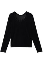 【スリー ドッツ/three dots】のシアーベロア 長袖Tシャツ ブラック|ID: prp329100004932300 ipo3291000000037020072