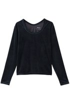 【スリー ドッツ/three dots】のシアーベロア 長袖Tシャツ ネイビー|ID: prp329100004932300 ipo3291000000037020077