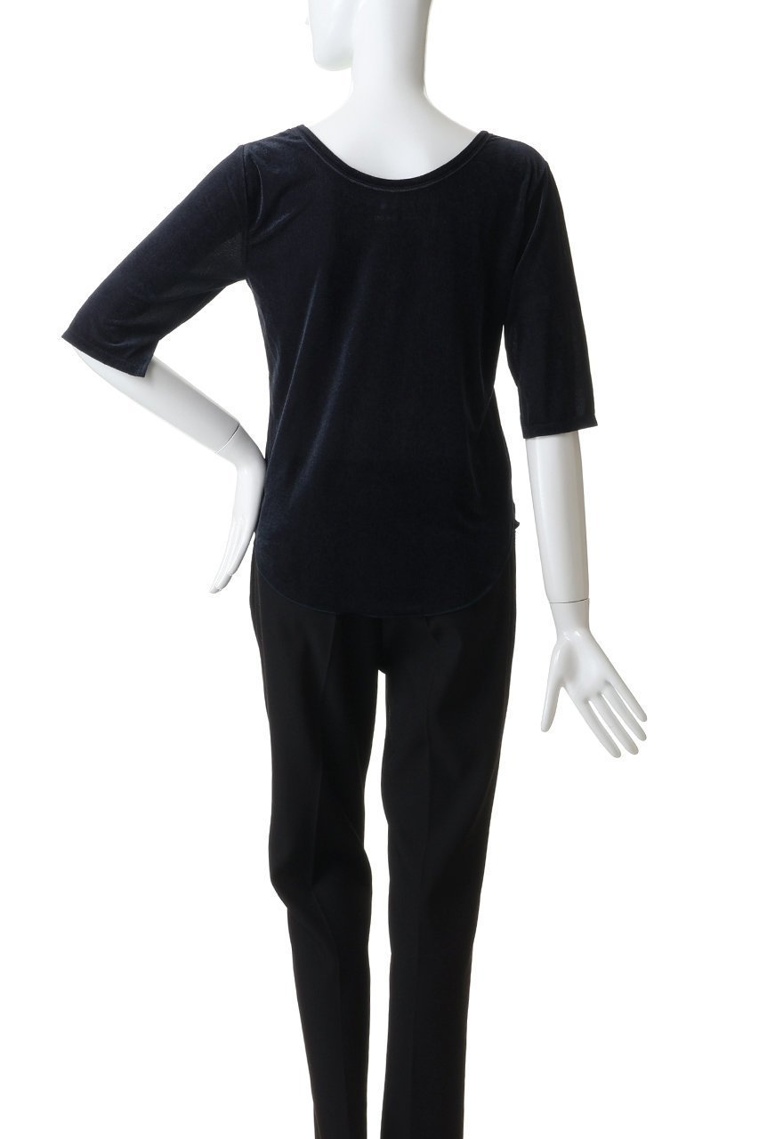 【スリー ドッツ/three dots】のシアーベロア ダブルオープンネックTシャツ 人気、トレンドファッション・服の通販 founy(ファニー) 　ファッション　Fashion　レディースファッション　Fashion for Women　トップス・カットソー　Cut & Sew Tops　シャツ・ブラウス・オフィスカジュアル　Elegant Blouses & Button-Ups　ロングTシャツ・Tシャツ　Longline T-Shirts & Tees　カットソー・ベーシックTシャツ　Cut-and-Sewn Tops / Stretch Tees & Basics　ベロアトップス　Velour Tops / Velvet-Look Items　おすすめ　Recommended / Our Picks　インナー　Innerwear　シアー　Sheer, See-Through　ショート　Short, Short Length　ジャケット　Jacket, Outerwear　スリーブ　Sleeve, Long Sleeve / Short Sleeve　トレンド　Trend, Trending Now　バランス　Balance, Style Balance　フィット　Fit, Slim Fit　ベロア　Velour, Soft Velvet　other-4|ID: prp329100004932301 ipo3291000000037020092
