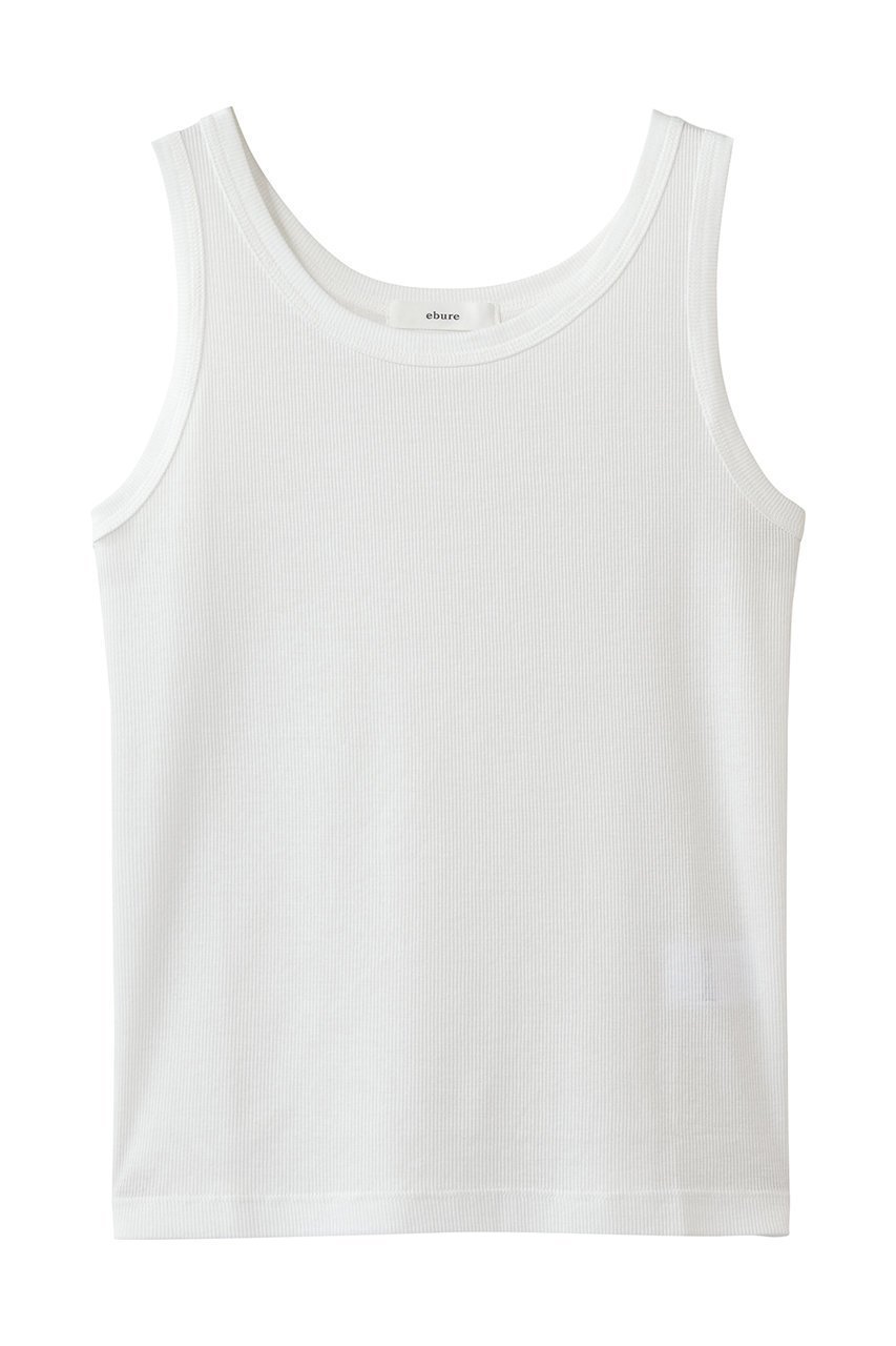 【エブール/ebure】のクリアナチュラルテレコ タンクトップ インテリア・キッズ・メンズ・レディースファッション・服の通販 founy(ファニー) 　ファッション　Fashion　レディースファッション　Fashion for Women　トップス・カットソー　Cut & Sew Tops　キャミソール&ノースリーブ　Camisoles & Sleeveless Tops　シャツ・ブラウス・オフィスカジュアル　Elegant Blouses & Button-Ups　ロングTシャツ・Tシャツ　Longline T-Shirts & Tees　カットソー・ベーシックTシャツ　Cut-and-Sewn Tops / Stretch Tees & Basics　キャミソール　Camisole, Spaghetti Strap Top　シルケット　Silket, Silky Cotton　タンク　Tank Top, Sleeveless Top　テレコ　Ribbed, Rib Stitch　フィット　Fit, Slim Fit　エレガント 上品　Elegant　ホワイト|ID: prp329100004932304 ipo3291000000037020108