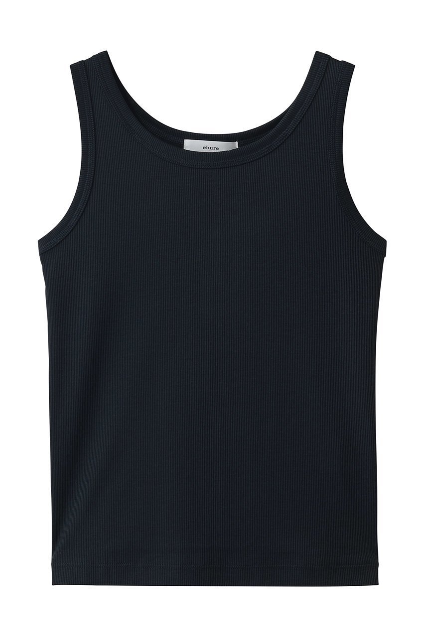 【エブール/ebure】のクリアナチュラルテレコ タンクトップ インテリア・キッズ・メンズ・レディースファッション・服の通販 founy(ファニー) 　ファッション　Fashion　レディースファッション　Fashion for Women　トップス・カットソー　Cut & Sew Tops　キャミソール&ノースリーブ　Camisoles & Sleeveless Tops　シャツ・ブラウス・オフィスカジュアル　Elegant Blouses & Button-Ups　ロングTシャツ・Tシャツ　Longline T-Shirts & Tees　カットソー・ベーシックTシャツ　Cut-and-Sewn Tops / Stretch Tees & Basics　キャミソール　Camisole, Spaghetti Strap Top　シルケット　Silket, Silky Cotton　タンク　Tank Top, Sleeveless Top　テレコ　Ribbed, Rib Stitch　フィット　Fit, Slim Fit　エレガント 上品　Elegant　ネイビー|ID: prp329100004932304 ipo3291000000037020110