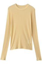 【スタニングルアー/STUNNING LURE】のシアーテレコロンT 人気、トレンドファッション・服の通販 founy(ファニー) ファッション Fashion レディースファッション Fashion for Women トップス・カットソー Cut & Sew Tops シャツ・ブラウス・オフィスカジュアル Elegant Blouses & Button-Ups ロングTシャツ・Tシャツ Longline T-Shirts & Tees カットソー・ベーシックTシャツ Cut-and-Sewn Tops / Stretch Tees & Basics スリーブ Sleeve, Long Sleeve / Short Sleeve ロング Long, Long-Length thumbnail ライトイエロー|ID: prp329100004932310 ipo3291000000037020159