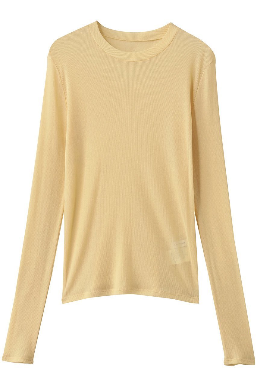 【スタニングルアー/STUNNING LURE】のシアーテレコロンT インテリア・キッズ・メンズ・レディースファッション・服の通販 founy(ファニー) 　ファッション　Fashion　レディースファッション　Fashion for Women　トップス・カットソー　Cut & Sew Tops　シャツ・ブラウス・オフィスカジュアル　Elegant Blouses & Button-Ups　ロングTシャツ・Tシャツ　Longline T-Shirts & Tees　カットソー・ベーシックTシャツ　Cut-and-Sewn Tops / Stretch Tees & Basics　スリーブ　Sleeve, Long Sleeve / Short Sleeve　ロング　Long, Long-Length　ライトイエロー|ID: prp329100004932310 ipo3291000000037020159