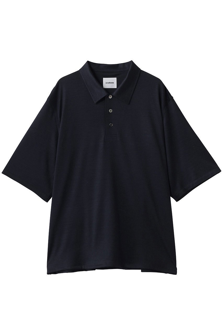 【コロン/:colon / MEN】の【MEN】2/72 Wool Jersey ポロシャツ インテリア・キッズ・メンズ・レディースファッション・服の通販 founy(ファニー) 　ファッション　Fashion　メンズファッション　Fashion for Men　トップス・カットソー　Cut & Sew Tops　メンズシャツ　Shirts　ポロシャツ / きれいめカジュアルスタイル　Polo Shirts　ショート　Short, Short Length　スラックス　Slacks, Dress Pants　スリーブ　Sleeve, Long Sleeve / Short Sleeve　デニム　Denim, Jeans Material　ドレープ　Drape, Draping Fabric　ポロシャツ　Polo Shirt, Collared Tee　Navy|ID: prp329100004932316 ipo3291000000037020204