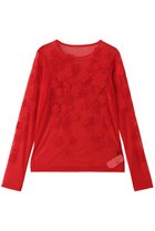 【メゾンスペシャル/MAISON SPECIAL】のFlower Embroidery Sheer Tops/フラワーエンブロイダリーシアートップス RED(レッド)|ID: prp329100004932331 ipo3291000000037020319