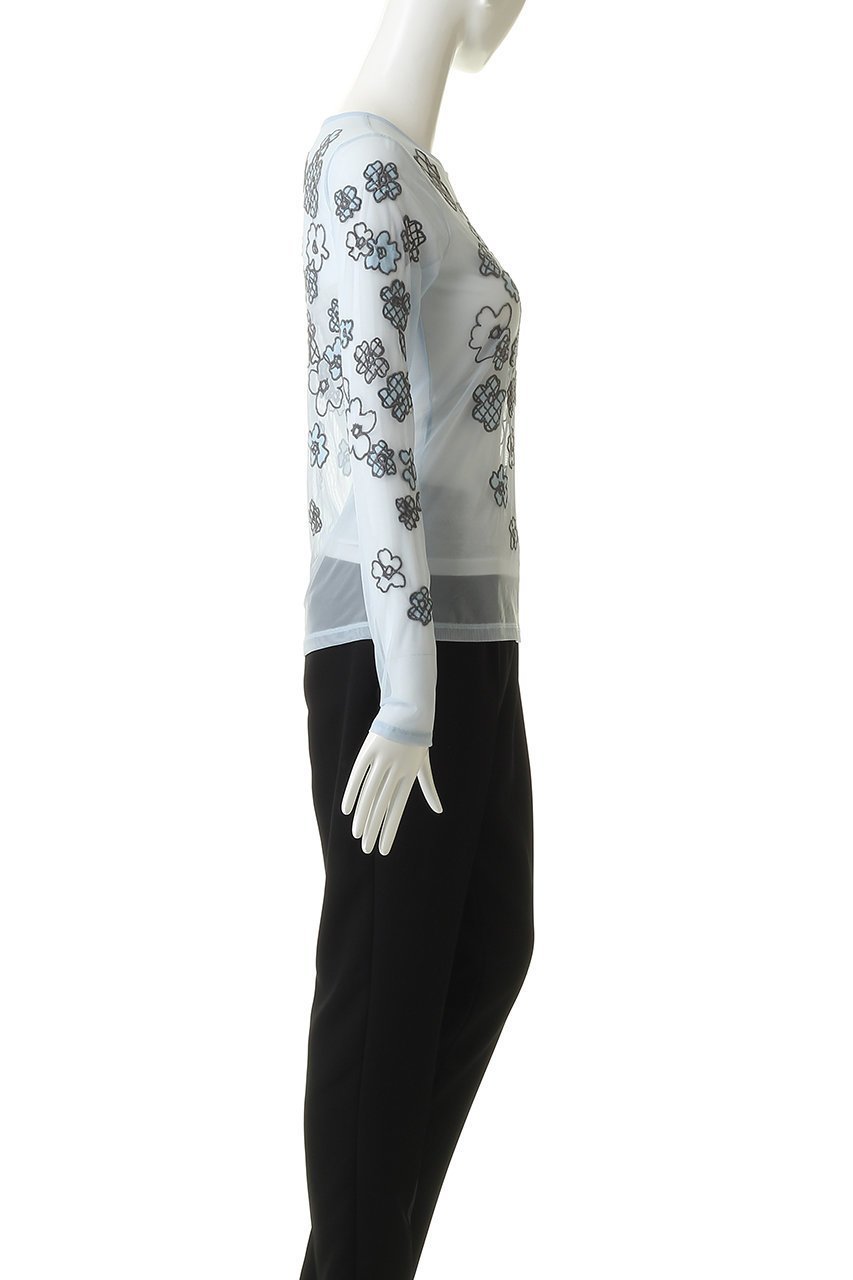【メゾンスペシャル/MAISON SPECIAL】のFlower Embroidery Sheer Tops/フラワーエンブロイダリーシアートップス 人気、トレンドファッション・服の通販 founy(ファニー) 　ファッション　Fashion　レディースファッション　Fashion for Women　トップス・カットソー　Cut & Sew Tops　シャツ・ブラウス・オフィスカジュアル　Elegant Blouses & Button-Ups　ロングTシャツ・Tシャツ　Longline T-Shirts & Tees　カットソー・ベーシックTシャツ　Cut-and-Sewn Tops / Stretch Tees & Basics　おすすめ　Recommended / Our Picks　インナー　Innerwear　ジャケット　Jacket, Outerwear　スリーブ　Sleeve, Long Sleeve / Short Sleeve　フラワー　Flower, Floral　ロング　Long, Long-Length　other-3|ID: prp329100004932331 ipo3291000000037020322