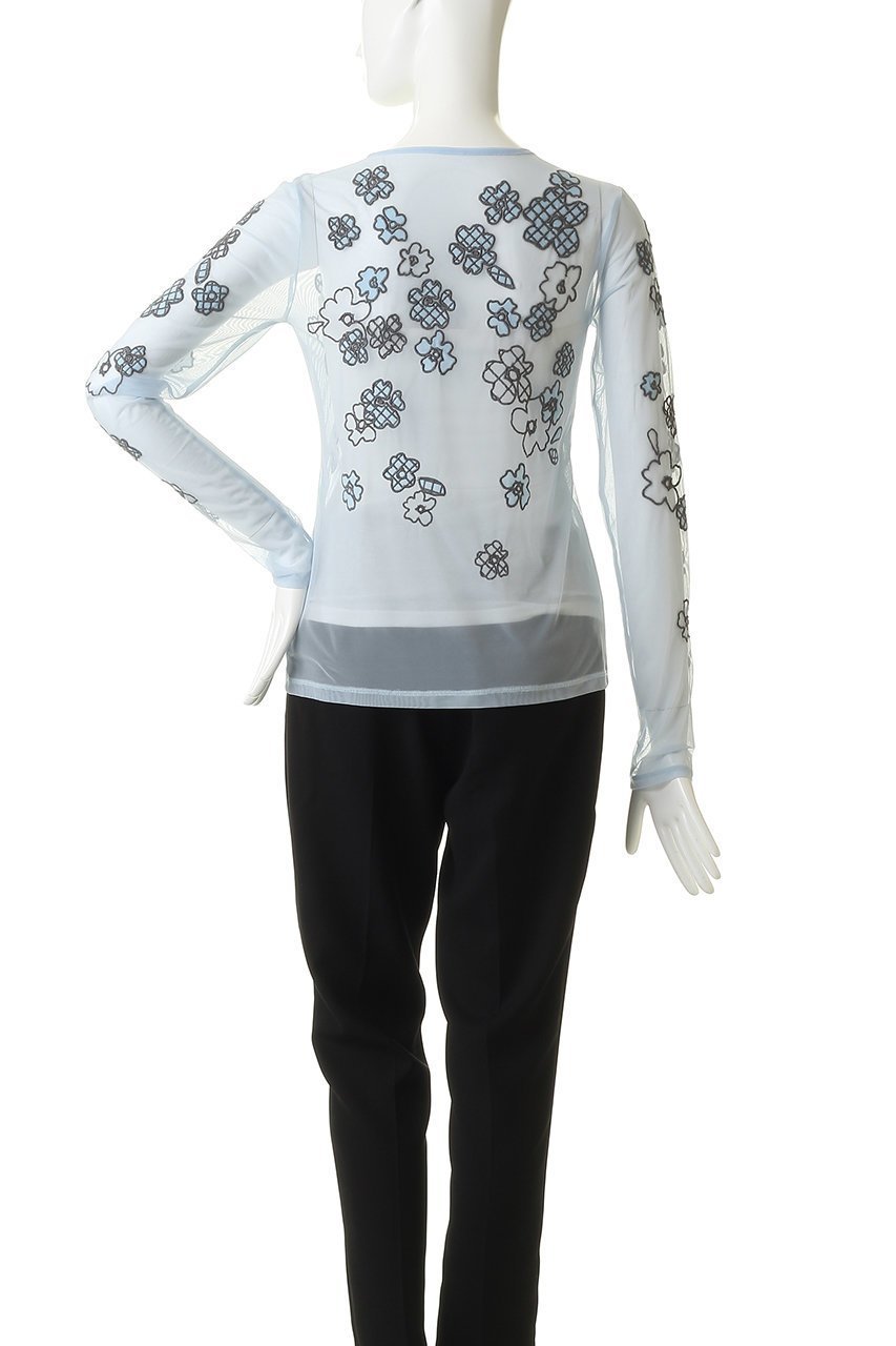 【メゾンスペシャル/MAISON SPECIAL】のFlower Embroidery Sheer Tops/フラワーエンブロイダリーシアートップス 人気、トレンドファッション・服の通販 founy(ファニー) 　ファッション　Fashion　レディースファッション　Fashion for Women　トップス・カットソー　Cut & Sew Tops　シャツ・ブラウス・オフィスカジュアル　Elegant Blouses & Button-Ups　ロングTシャツ・Tシャツ　Longline T-Shirts & Tees　カットソー・ベーシックTシャツ　Cut-and-Sewn Tops / Stretch Tees & Basics　おすすめ　Recommended / Our Picks　インナー　Innerwear　ジャケット　Jacket, Outerwear　スリーブ　Sleeve, Long Sleeve / Short Sleeve　フラワー　Flower, Floral　ロング　Long, Long-Length　other-4|ID: prp329100004932331 ipo3291000000037020323