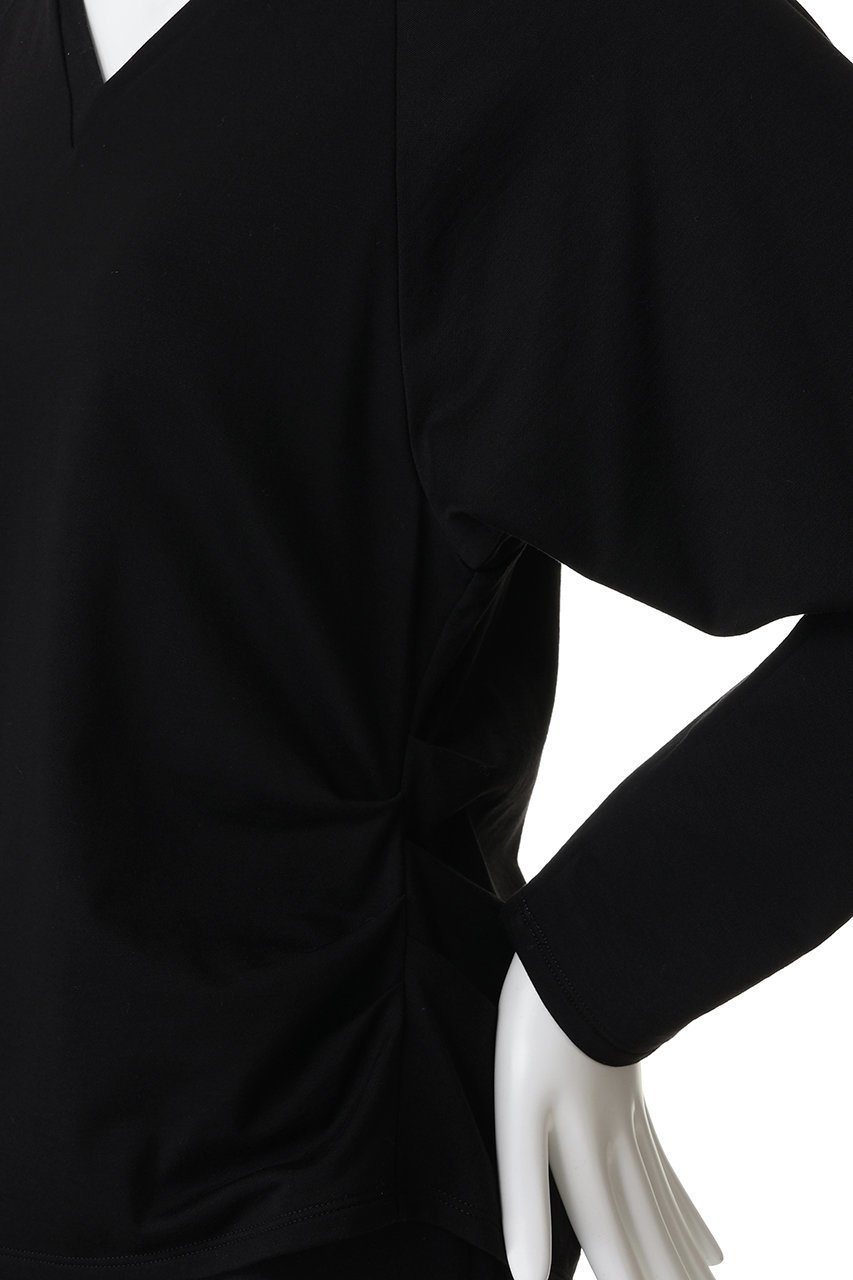 【プレインピープル/PLAIN PEOPLE】のVネックプルオーバー 人気、トレンドファッション・服の通販 founy(ファニー) 　ファッション　Fashion　レディースファッション　Fashion for Women　トップス・カットソー　Cut & Sew Tops　シャツ・ブラウス・オフィスカジュアル　Elegant Blouses & Button-Ups　ロングTシャツ・Tシャツ　Longline T-Shirts & Tees　カジュアルプルオーバー・ニットトップス　Pullovers & Knit Tops / Casual Pullovers　カットソー・ベーシックTシャツ　Cut-and-Sewn Tops / Stretch Tees & Basics　Vネックトップス　V-Neck Tops / V-Cut Neckline Shirts　シェイプ　Shape, Slim Fit　シンプル　Simple, Minimal　スリット　Slit, Slit Detail　スリーブ　Sleeve, Long Sleeve / Short Sleeve　ドレープ　Drape, Draping Fabric　ロング　Long, Long-Length　other-5|ID: prp329100004932335 ipo3291000000037020352