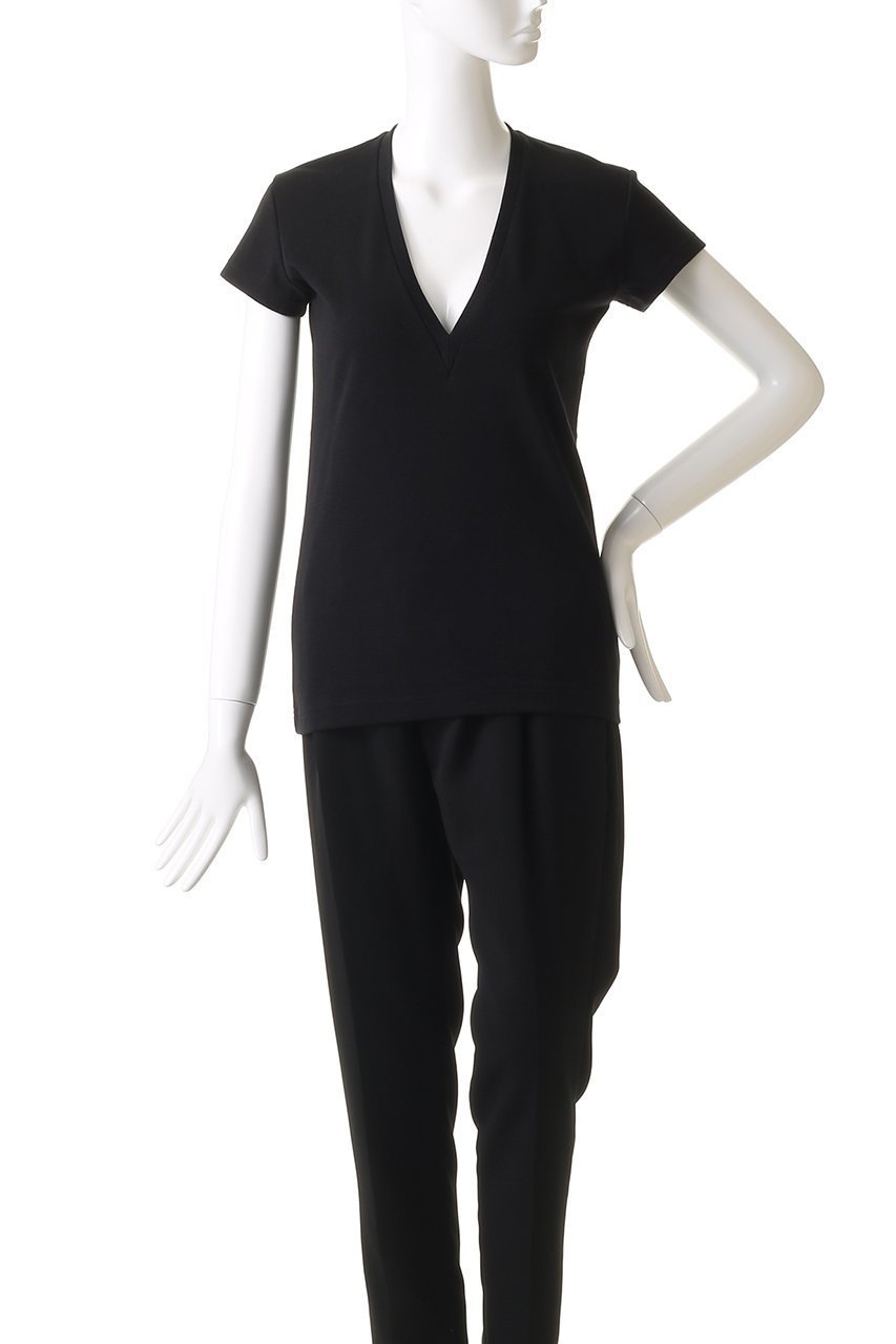 【マディソンブルー/MADISONBLUE】のDEEP V NECK TEE ディープ Vネック Tシャツ 人気、トレンドファッション・服の通販 founy(ファニー) 　ファッション　Fashion　レディースファッション　Fashion for Women　トップス・カットソー　Cut & Sew Tops　シャツ・ブラウス・オフィスカジュアル　Elegant Blouses & Button-Ups　ロングTシャツ・Tシャツ　Longline T-Shirts & Tees　カットソー・ベーシックTシャツ　Cut-and-Sewn Tops / Stretch Tees & Basics　Vネックトップス　V-Neck Tops / V-Cut Neckline Shirts　なめらか　Smooth, Silky Texture　ショート　Short, Short Length　スタイリッシュ　Stylish, Fashionable　スリーブ　Sleeve, Long Sleeve / Short Sleeve　デコルテ　Décolleté, Neckline　フレンチ　French, French Style　other-2|ID: prp329100004932342 ipo3291000000037020412