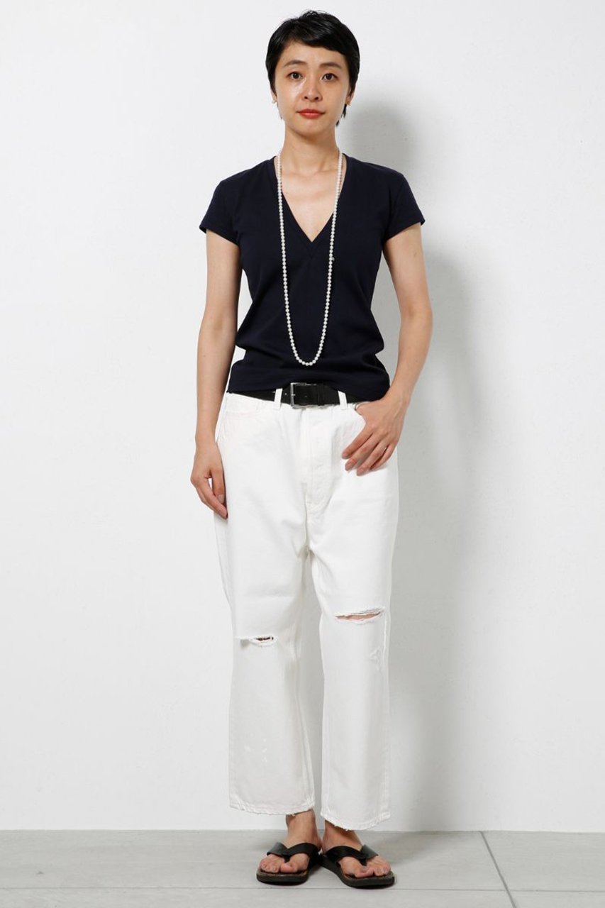 【マディソンブルー/MADISONBLUE】のDEEP V NECK TEE ディープ Vネック Tシャツ 人気、トレンドファッション・服の通販 founy(ファニー) 　ファッション　Fashion　レディースファッション　Fashion for Women　トップス・カットソー　Cut & Sew Tops　シャツ・ブラウス・オフィスカジュアル　Elegant Blouses & Button-Ups　ロングTシャツ・Tシャツ　Longline T-Shirts & Tees　カットソー・ベーシックTシャツ　Cut-and-Sewn Tops / Stretch Tees & Basics　Vネックトップス　V-Neck Tops / V-Cut Neckline Shirts　なめらか　Smooth, Silky Texture　ショート　Short, Short Length　スタイリッシュ　Stylish, Fashionable　スリーブ　Sleeve, Long Sleeve / Short Sleeve　デコルテ　Décolleté, Neckline　フレンチ　French, French Style　other-6|ID: prp329100004932342 ipo3291000000037020418