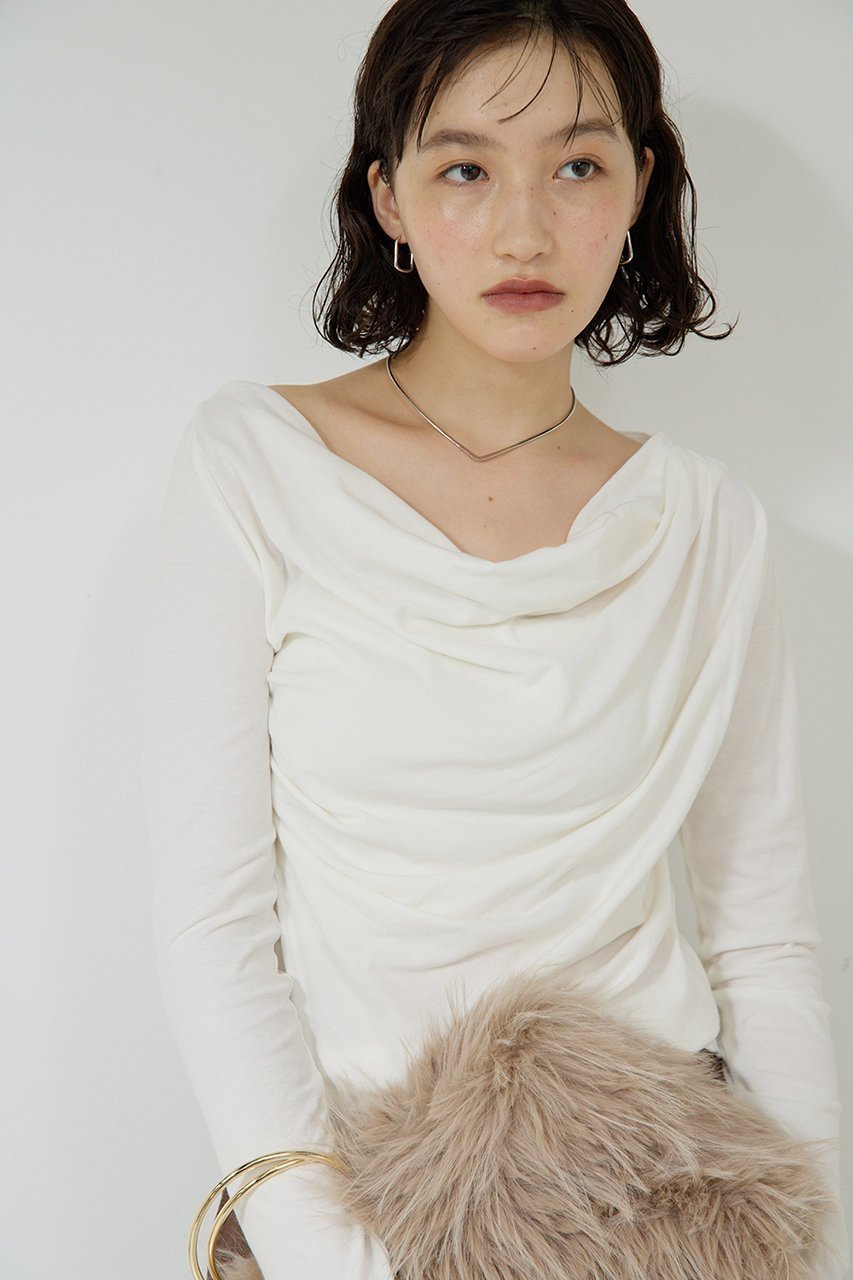 【ガリャルダガランテ/GALLARDAGALANTE】の【2WAY】オフショルカットソー 人気、トレンドファッション・服の通販 founy(ファニー) 　ファッション　Fashion　レディースファッション　Fashion for Women　トップス・カットソー　Cut & Sew Tops　シャツ・ブラウス・オフィスカジュアル　Elegant Blouses & Button-Ups　ロングTシャツ・Tシャツ　Longline T-Shirts & Tees　カットソー・ベーシックTシャツ　Cut-and-Sewn Tops / Stretch Tees & Basics　ショルダー　Shoulder, Shoulder Strap　スリーブ　Sleeve, Long Sleeve / Short Sleeve　ドレープ　Drape, Draping Fabric　ロング　Long, Long-Length　 other-1|ID: prp329100004932344 ipo3291000000037020420