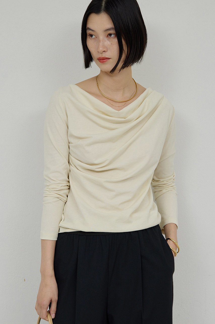 【ガリャルダガランテ/GALLARDAGALANTE】の【2WAY】オフショルカットソー 人気、トレンドファッション・服の通販 founy(ファニー) 　ファッション　Fashion　レディースファッション　Fashion for Women　トップス・カットソー　Cut & Sew Tops　シャツ・ブラウス・オフィスカジュアル　Elegant Blouses & Button-Ups　ロングTシャツ・Tシャツ　Longline T-Shirts & Tees　カットソー・ベーシックTシャツ　Cut-and-Sewn Tops / Stretch Tees & Basics　ショルダー　Shoulder, Shoulder Strap　スリーブ　Sleeve, Long Sleeve / Short Sleeve　ドレープ　Drape, Draping Fabric　ロング　Long, Long-Length　other-5|ID: prp329100004932344 ipo3291000000037020429