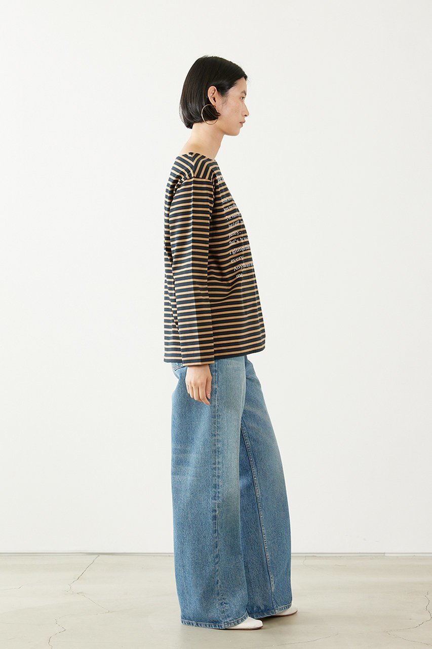 【アダワス/ADAWAS】のストライプ Tシャツ 人気、トレンドファッション・服の通販 founy(ファニー) 　ファッション　Fashion　レディースファッション　Fashion for Women　トップス・カットソー　Cut & Sew Tops　シャツ・ブラウス・オフィスカジュアル　Elegant Blouses & Button-Ups　ロングTシャツ・Tシャツ　Longline T-Shirts & Tees　カットソー・ベーシックTシャツ　Cut-and-Sewn Tops / Stretch Tees & Basics　シンプル　Simple, Minimal　ストライプ　Stripe, Striped Pattern　スリーブ　Sleeve, Long Sleeve / Short Sleeve　トレンド　Trend, Trending Now　フロント　Front, Front Design　プリント　Print, Printed Pattern　ボーダー　Border, Stripe　リラックス　Relax, Relaxed Fit　ロング　Long, Long-Length　other-7|ID: prp329100004932346 ipo3291000000037020444