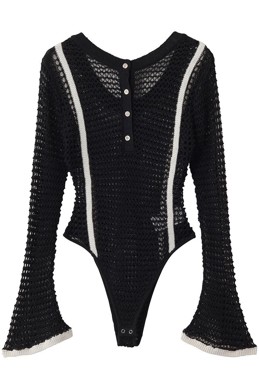 【メゾンスペシャル/MAISON SPECIAL】のCrochet-Like Bodysuit/クロシェライクボディスーツ インテリア・キッズ・メンズ・レディースファッション・服の通販 founy(ファニー) 　ファッション　Fashion　レディースファッション　Fashion for Women　トップス・カットソー　Cut & Sew Tops　シャツ・ブラウス・オフィスカジュアル　Elegant Blouses & Button-Ups　ロングTシャツ・Tシャツ　Longline T-Shirts & Tees　カットソー・ベーシックTシャツ　Cut-and-Sewn Tops / Stretch Tees & Basics　インナー　Innerwear　春　Spring　クロシェ　Crochet, Knitted Lace　シンプル　Simple, Minimal　ジャケット　Jacket, Outerwear　スリーブ　Sleeve, Long Sleeve / Short Sleeve　スーツ　Suit, Formalwear　ビーチ　Beach, Seaside　ピーチ　Peach, Soft Touch　フェミニン　Feminine, Girly　フロント　Front, Front Design　水着　Swimsuit, Swimwear　リゾート　Resort, Vacation Style　ロング　Long, Long-Length　S/S・春夏　SS, Spring/Summer, Warm Season　おすすめ　Recommended / Our Picks　夏　Summer　BLK(ブラック)|ID: prp329100004932354 ipo3291000000037020504