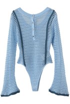 【メゾンスペシャル/MAISON SPECIAL】のCrochet-Like Bodysuit/クロシェライクボディスーツ BLU(ブルー)|ID: prp329100004932354 ipo3291000000037020505
