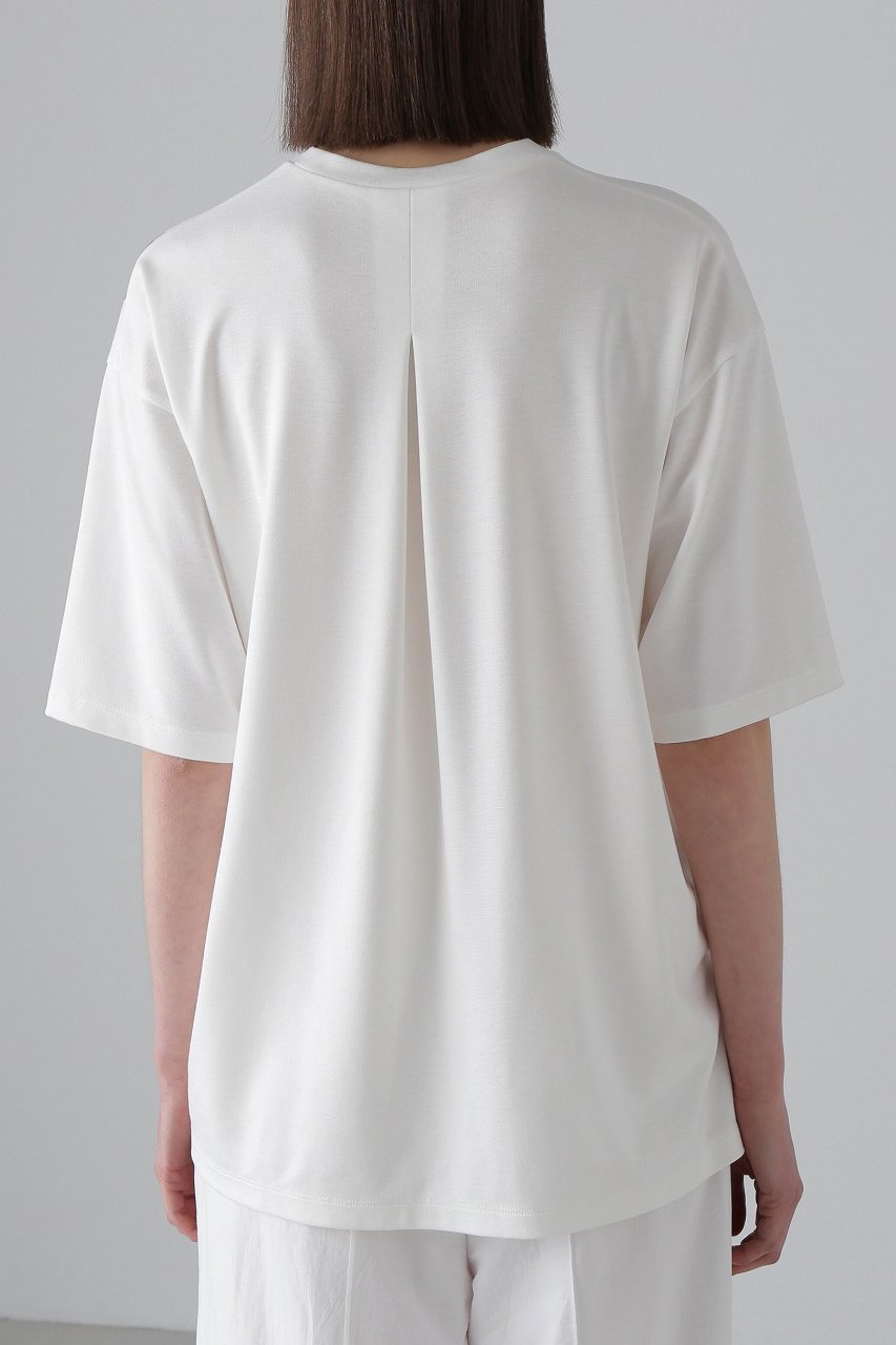 【アドーア/ADORE】のハイブリッドポンチプリントカットソー 人気、トレンドファッション・服の通販 founy(ファニー) 　ファッション　Fashion　レディースファッション　Fashion for Women　トップス・カットソー　Cut & Sew Tops　シャツ・ブラウス・オフィスカジュアル　Elegant Blouses & Button-Ups　ロングTシャツ・Tシャツ　Longline T-Shirts & Tees　カットソー・ベーシックTシャツ　Cut-and-Sewn Tops / Stretch Tees & Basics　アシンメトリー　Asymmetrical Style　インナー　Innerwear　ショート　Short, Short Length　シルケット　Silket, Silky Cotton　スリーブ　Sleeve, Long Sleeve / Short Sleeve　バランス　Balance, Style Balance　プリント　Print, Printed Pattern　other-7|ID: prp329100004932358 ipo3291000000037020544