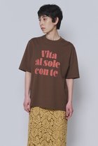 【プルミエ アロンディスモン/1er Arrondissement】のロゴプリントTシャツ 人気、トレンドファッション・服の通販 founy(ファニー) ファッション Fashion レディースファッション Fashion for Women トップス・カットソー Cut & Sew Tops シャツ・ブラウス・オフィスカジュアル Elegant Blouses & Button-Ups ロングTシャツ・Tシャツ Longline T-Shirts & Tees カットソー・ベーシックTシャツ Cut-and-Sewn Tops / Stretch Tees & Basics なめらか Smooth, Silky Texture イタリア Italy オレンジ Orange クラシック Classic, Timeless Style サングラス Sunglasses, Shades ショート Short, Short Length スリーブ Sleeve, Long Sleeve / Short Sleeve バランス Balance, Style Balance プリント Print, Printed Pattern モチーフ Motif, Design Theme 再入荷 Restock / Back in Stock thumbnail オレンジ|ID: prp329100004932363 ipo3291000000037020588