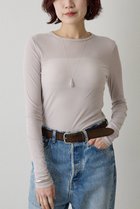 【ウィムガゼット/Whim Gazette】のシアーストレッチロンTEE 人気、トレンドファッション・服の通販 founy(ファニー) ファッション Fashion レディースファッション Fashion for Women トップス・カットソー Cut & Sew Tops シャツ・ブラウス・オフィスカジュアル Elegant Blouses & Button-Ups ロングTシャツ・Tシャツ Longline T-Shirts & Tees カットソー・ベーシックTシャツ Cut-and-Sewn Tops / Stretch Tees & Basics インナー Innerwear シアー Sheer, See-Through シンプル Simple, Minimal ジャケット Jacket, Outerwear スタンダード Standard, Basic スリーブ Sleeve, Long Sleeve / Short Sleeve ベーシック Basic, Essential ロング Long, Long-Length エレガント 上品 Elegant thumbnail グレージュ|ID: prp329100004932364 ipo3291000000037020597