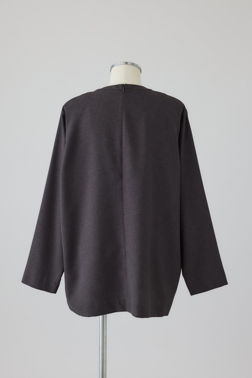 【リムアーク/RIM.ARK】のOversize woven L/S T-SH/Tシャツ 人気、トレンドファッション・服の通販 founy(ファニー) 　ファッション　Fashion　レディースファッション　Fashion for Women　トップス・カットソー　Cut & Sew Tops　シャツ・ブラウス・オフィスカジュアル　Elegant Blouses & Button-Ups　ロングTシャツ・Tシャツ　Longline T-Shirts & Tees　カットソー・ベーシックTシャツ　Cut-and-Sewn Tops / Stretch Tees & Basics　スリム　Slim, Slim Fit　スリーブ　Sleeve, Long Sleeve / Short Sleeve　タイトスカート　Pencil Skirt, Tight Skirt　ツイル　Twist, Twisted Detail　長袖　Long Sleeve, Full Sleeve　半袖　Short Sleeve, Half Sleeve　ルーズ　Loose, Oversized　ロング　Long, Long-Length　ワイド　Wide, Wide Fit　エレガント 上品　Elegant　other-4|ID: prp329100004932372 ipo3291000000037020679