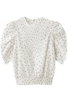 【ナナデコール/nanadecor】の【KO】ドットシャーリングブラウス 人気、トレンドファッション・服の通販 founy(ファニー) ファッション Fashion レディースファッション Fashion for Women トップス・カットソー Cut & Sew Tops シャツ・ブラウス・オフィスカジュアル Elegant Blouses & Button-Ups ロングTシャツ・Tシャツ Longline T-Shirts & Tees カットソー・ベーシックTシャツ Cut-and-Sewn Tops / Stretch Tees & Basics シャーリング Shirring, Ruched ショート Short, Short Length スラックス Slacks, Dress Pants スリーブ Sleeve, Long Sleeve / Short Sleeve デニム Denim, Jeans Material ドット Polka Dot, Dot Pattern ボトム Bottoms, Lower Wear リゾート Resort, Vacation Style thumbnail ホワイト|ID: prp329100004932375 ipo3291000000037020703