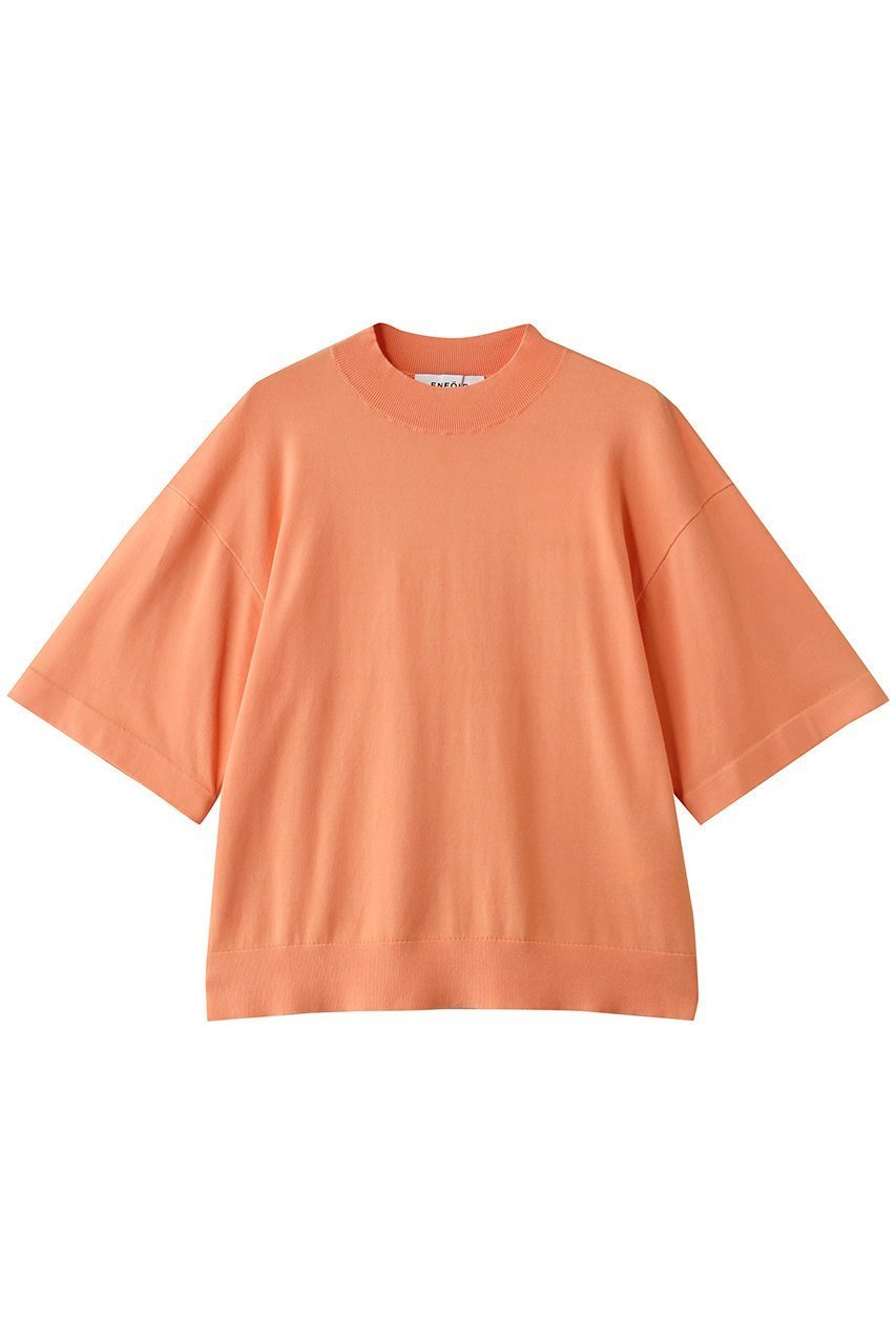 【エンフォルド/ENFOLD】のWIDE-SLEEVES T-SHIRT インテリア・キッズ・メンズ・レディースファッション・服の通販 founy(ファニー) 　ファッション　Fashion　レディースファッション　Fashion for Women　トップス・カットソー　Cut & Sew Tops　シャツ・ブラウス・オフィスカジュアル　Elegant Blouses & Button-Ups　ロングTシャツ・Tシャツ　Longline T-Shirts & Tees　カットソー・ベーシックTシャツ　Cut-and-Sewn Tops / Stretch Tees & Basics　おすすめ　Recommended / Our Picks　なめらか　Smooth, Silky Texture　インナー　Innerwear　コンパクト　Compact, Small Size　ショート　Short, Short Length　スリーブ　Sleeve, Long Sleeve / Short Sleeve　ハイネック　High Neck, Mock Neck　ワイド　Wide, Wide Fit　オレンジ|ID: prp329100004932387 ipo3291000000037020790
