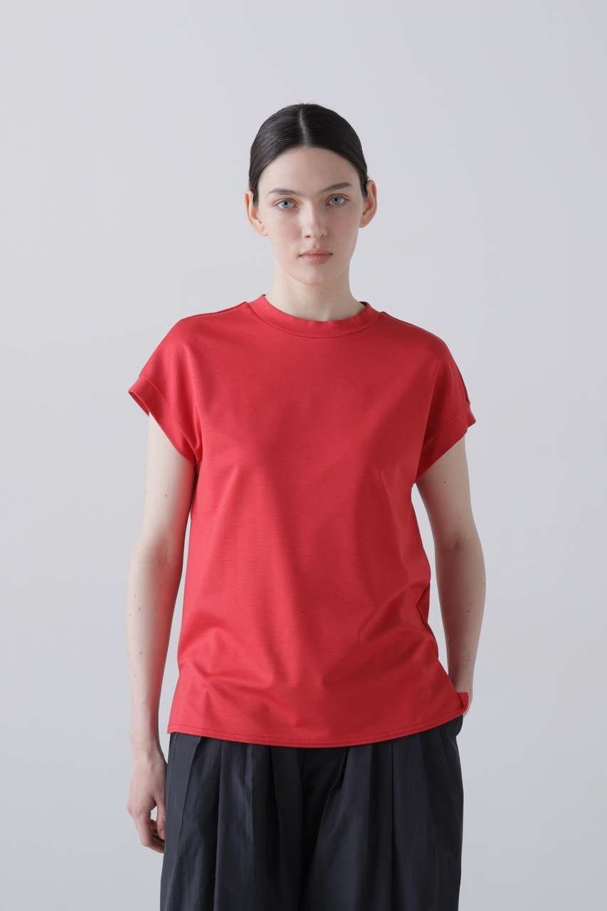 【アドーア/ADORE】のコンパクトポンチトップス 人気、トレンドファッション・服の通販 founy(ファニー) 　ファッション　Fashion　レディースファッション　Fashion for Women　トップス・カットソー　Cut & Sew Tops　シャツ・ブラウス・オフィスカジュアル　Elegant Blouses & Button-Ups　ロングTシャツ・Tシャツ　Longline T-Shirts & Tees　カットソー・ベーシックTシャツ　Cut-and-Sewn Tops / Stretch Tees & Basics　なめらか　Smooth, Silky Texture　コンパクト　Compact, Small Size　ショート　Short, Short Length　スリーブ　Sleeve, Long Sleeve / Short Sleeve　人気　Popular, Best Seller　定番　Standard, Basic Item　 other-1|ID: prp329100004932395 ipo3291000000037020860