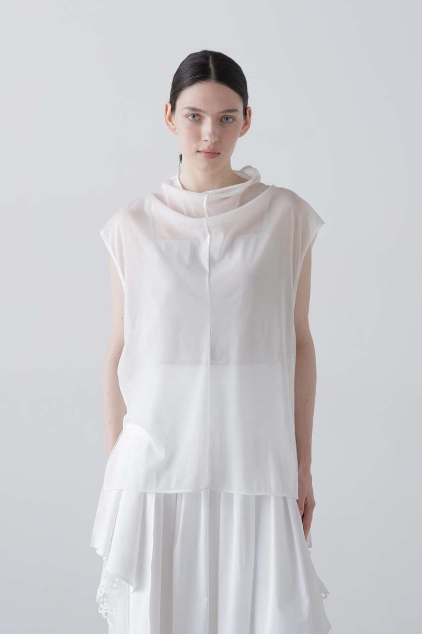 【アドーア/ADORE】のシアージャージートップス インテリア・キッズ・メンズ・レディースファッション・服の通販 founy(ファニー) 　ファッション　Fashion　レディースファッション　Fashion for Women　トップス・カットソー　Cut & Sew Tops　シャツ・ブラウス・オフィスカジュアル　Elegant Blouses & Button-Ups　ロングTシャツ・Tシャツ　Longline T-Shirts & Tees　カットソー・ベーシックTシャツ　Cut-and-Sewn Tops / Stretch Tees & Basics　インナー　Innerwear　シフォン　Chiffon, Lightweight Fabric　ショート　Short, Short Length　ジャケット　Jacket, Outerwear　ストレッチ　Stretch, Stretchy Fabric　スリーブ　Sleeve, Long Sleeve / Short Sleeve　夏　Summer　春　Spring　S/S・春夏　SS, Spring/Summer, Warm Season　ホワイト|ID: prp329100004932398 ipo3291000000037020884