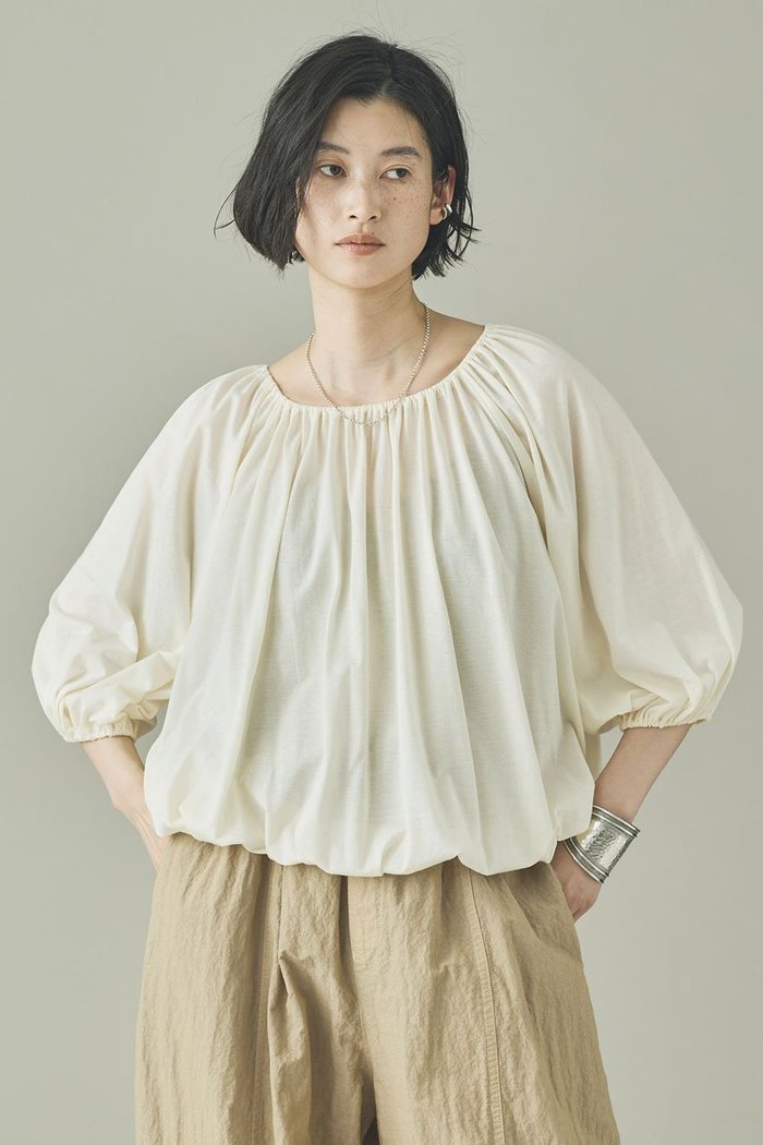 【カレンソロジー/Curensology】のソフトテンジクギャザープルオーバー インテリア・キッズ・メンズ・レディースファッション・服の通販 founy(ファニー) https://founy.com/ ファッション Fashion レディースファッション Fashion for Women トップス・カットソー Cut & Sew Tops シャツ・ブラウス・オフィスカジュアル Elegant Blouses & Button-Ups ロングTシャツ・Tシャツ Longline T-Shirts & Tees カジュアルプルオーバー・ニットトップス Pullovers & Knit Tops / Casual Pullovers カットソー・ベーシックTシャツ Cut-and-Sewn Tops / Stretch Tees & Basics なめらか Smooth, Silky Texture ギャザー Gathered, Ruffled シアー Sheer, See-Through スリーブ Sleeve, Long Sleeve / Short Sleeve ロング Long, Long-Length 夏 Summer 新作・新入荷 New Arrivals / New In |ID: prp329100004932404 ipo3291000000037020932