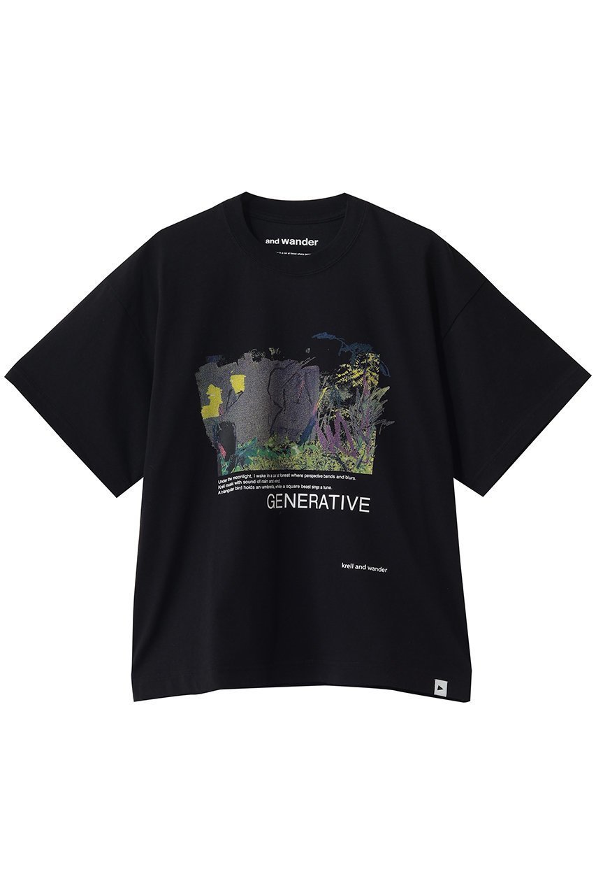 【アンドワンダー/and wander】のkrell Color Tシャツ by MASAYOSHI SUZUKI 人気、トレンドファッション・服の通販 founy(ファニー) 　ファッション　Fashion　レディースファッション　Fashion for Women　トップス・カットソー　Cut & Sew Tops　シャツ・ブラウス・オフィスカジュアル　Elegant Blouses & Button-Ups　ロングTシャツ・Tシャツ　Longline T-Shirts & Tees　カットソー・ベーシックTシャツ　Cut-and-Sewn Tops / Stretch Tees & Basics　ショート　Short, Short Length　スリーブ　Sleeve, Long Sleeve / Short Sleeve　バランス　Balance, Style Balance　プリント　Print, Printed Pattern　ボトム　Bottoms, Lower Wear　 other-1|ID: prp329100004932413 ipo3291000000037021005