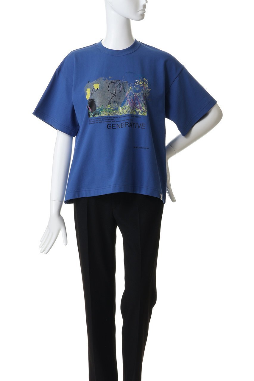 【アンドワンダー/and wander】のkrell Color Tシャツ by MASAYOSHI SUZUKI 人気、トレンドファッション・服の通販 founy(ファニー) 　ファッション　Fashion　レディースファッション　Fashion for Women　トップス・カットソー　Cut & Sew Tops　シャツ・ブラウス・オフィスカジュアル　Elegant Blouses & Button-Ups　ロングTシャツ・Tシャツ　Longline T-Shirts & Tees　カットソー・ベーシックTシャツ　Cut-and-Sewn Tops / Stretch Tees & Basics　ショート　Short, Short Length　スリーブ　Sleeve, Long Sleeve / Short Sleeve　バランス　Balance, Style Balance　プリント　Print, Printed Pattern　ボトム　Bottoms, Lower Wear　other-2|ID: prp329100004932413 ipo3291000000037021008