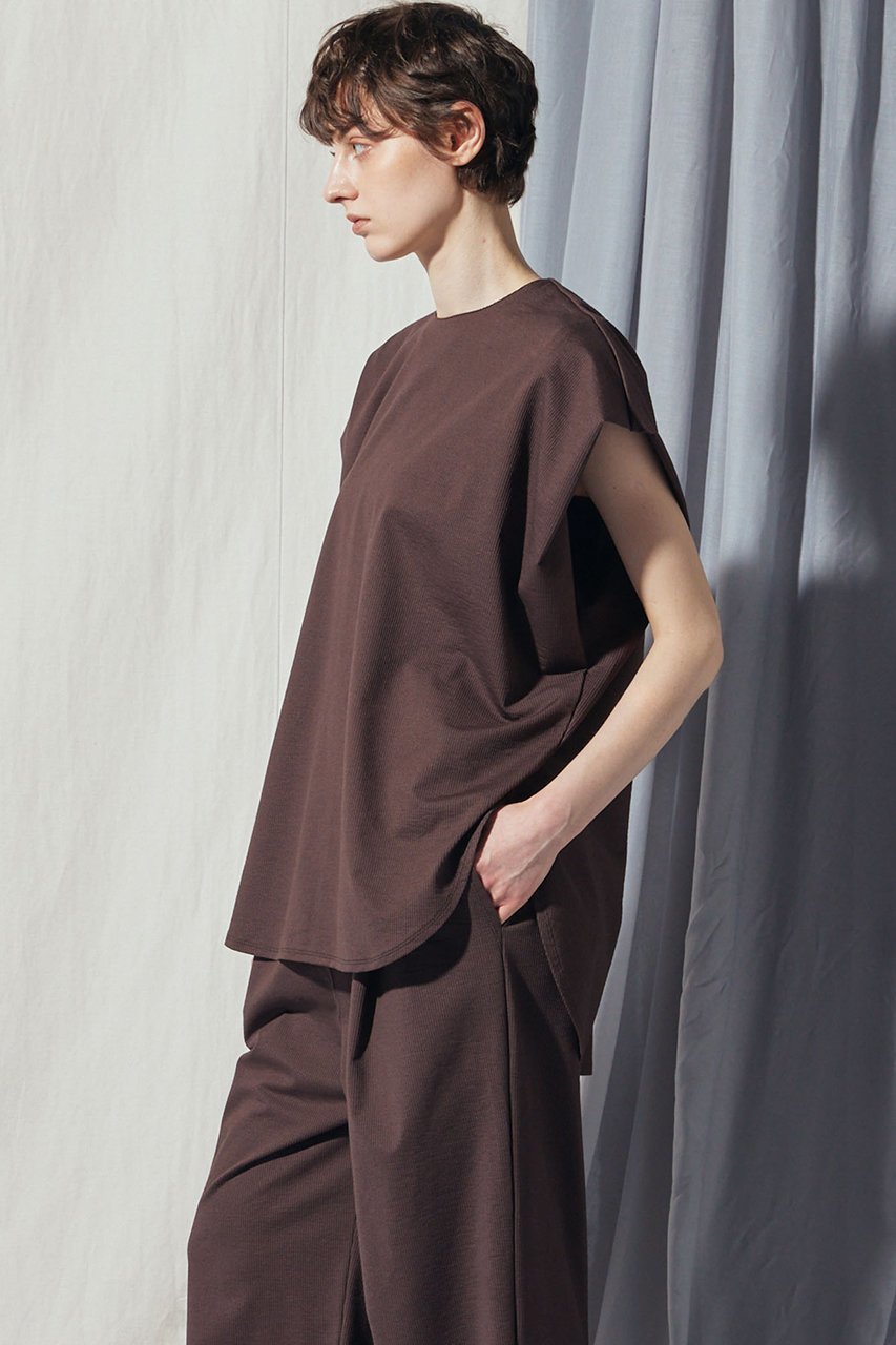 【フローレント/FLORENT】のクールドライサッカー ジャージートップス 人気、トレンドファッション・服の通販 founy(ファニー) 　ファッション　Fashion　レディースファッション　Fashion for Women　トップス・カットソー　Cut & Sew Tops　シャツ・ブラウス・オフィスカジュアル　Elegant Blouses & Button-Ups　ロングTシャツ・Tシャツ　Longline T-Shirts & Tees　カットソー・ベーシックTシャツ　Cut-and-Sewn Tops / Stretch Tees & Basics　サッカー　Seersucker, Summer Fabric　ショート　Short, Short Length　スリーブ　Sleeve, Long Sleeve / Short Sleeve　吸水　Absorbent, Quick-Dry　other-7|ID: prp329100004932418 ipo3291000000037021054