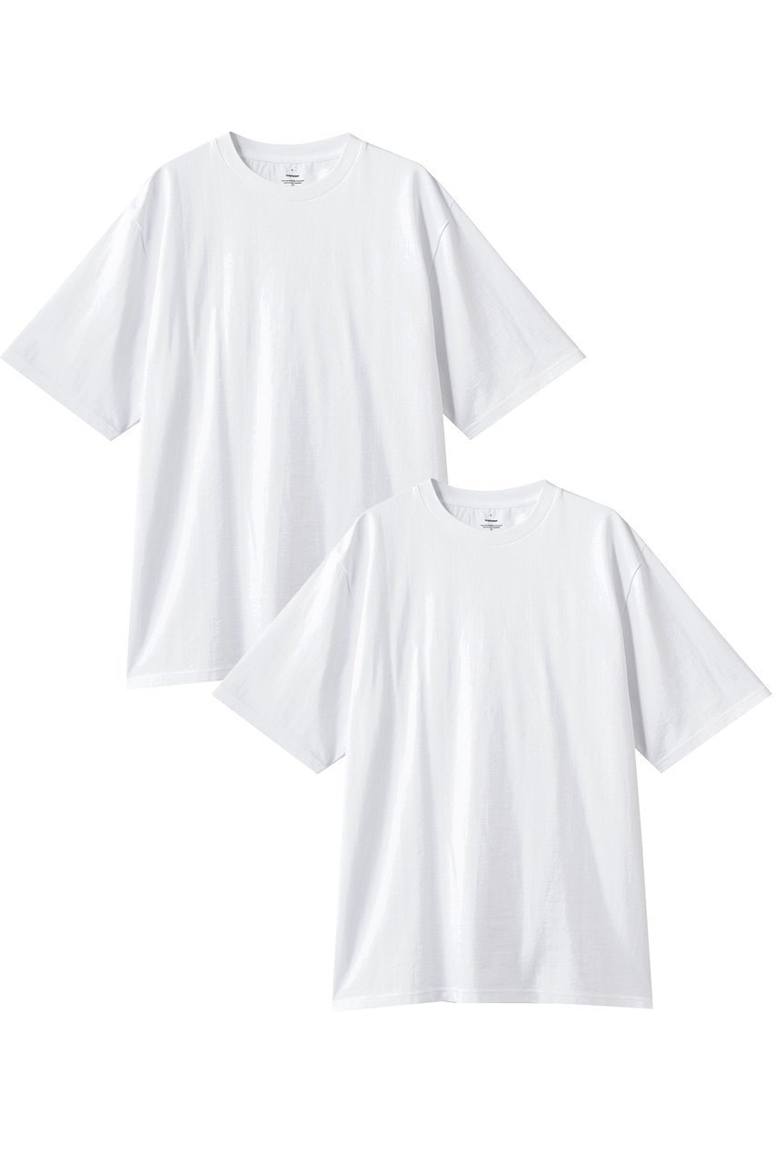 【グラフペーパー/Graphpaper】の【UNISEX】2-Pack Crew Neck Tee インテリア・キッズ・メンズ・レディースファッション・服の通販 founy(ファニー) 　ファッション　Fashion　レディースファッション　Fashion for Women　トップス・カットソー　Cut & Sew Tops　シャツ・ブラウス・オフィスカジュアル　Elegant Blouses & Button-Ups　ロングTシャツ・Tシャツ　Longline T-Shirts & Tees　カットソー・ベーシックTシャツ　Cut-and-Sewn Tops / Stretch Tees & Basics　ユニセックス　Unisex, Genderless　ショート　Short, Short Length　スリーブ　Sleeve, Long Sleeve / Short Sleeve　ベーシック　Basic, Essential　WHITE|ID: prp329100004932426 ipo3291000000037021120