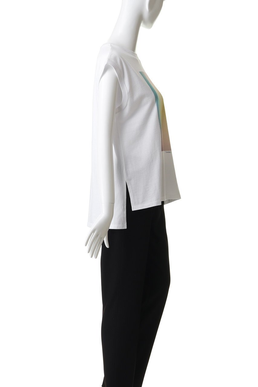 【スリー ドッツ/three dots】のグラフィックT タンクトップ 人気、トレンドファッション・服の通販 founy(ファニー) 　ファッション　Fashion　レディースファッション　Fashion for Women　トップス・カットソー　Cut & Sew Tops　キャミソール&ノースリーブ　Camisoles & Sleeveless Tops　シャツ・ブラウス・オフィスカジュアル　Elegant Blouses & Button-Ups　ロングTシャツ・Tシャツ　Longline T-Shirts & Tees　カットソー・ベーシックTシャツ　Cut-and-Sewn Tops / Stretch Tees & Basics　キャミソール　Camisole, Spaghetti Strap Top　グラフィック　Graphic, Graphic Design　シンプル　Simple, Minimal　スリット　Slit, Slit Detail　タンク　Tank Top, Sleeveless Top　フロント　Front, Front Design　プリント　Print, Printed Pattern　ボトム　Bottoms, Lower Wear　other-3|ID: prp329100004932429 ipo3291000000037021162