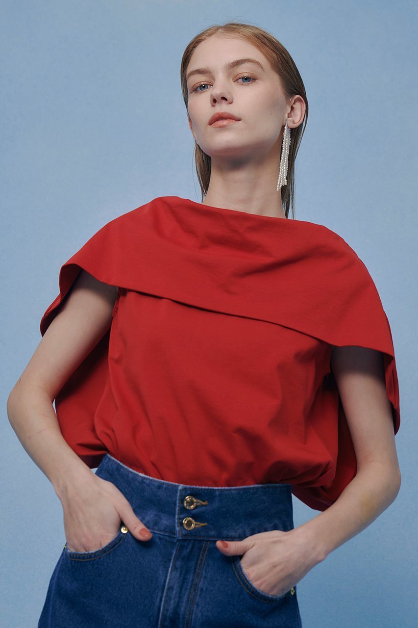 【アルアバイル/allureville】の【LOULOU WILLOUGHBY】ケープデコルテトップス 人気、トレンドファッション・服の通販 founy(ファニー) 　ファッション　Fashion　レディースファッション　Fashion for Women　トップス・カットソー　Cut & Sew Tops　シャツ・ブラウス・オフィスカジュアル　Elegant Blouses & Button-Ups　ロングTシャツ・Tシャツ　Longline T-Shirts & Tees　カットソー・ベーシックTシャツ　Cut-and-Sewn Tops / Stretch Tees & Basics　クラシカル　Classical, Vintage-Inspired　クラシック　Classic, Timeless Style　ショート　Short, Short Length　スリーブ　Sleeve, Long Sleeve / Short Sleeve　デコルテ　Décolleté, Neckline　ボーダー　Border, Stripe　再入荷　Restock / Back in Stock　 other-1|ID: prp329100004932437 ipo3291000000037021237