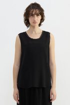 【プレインピープル/PLAIN PEOPLE】のウールメッシュタンクトップ ブラック|ID: prp329100004932439 ipo3291000000037021257