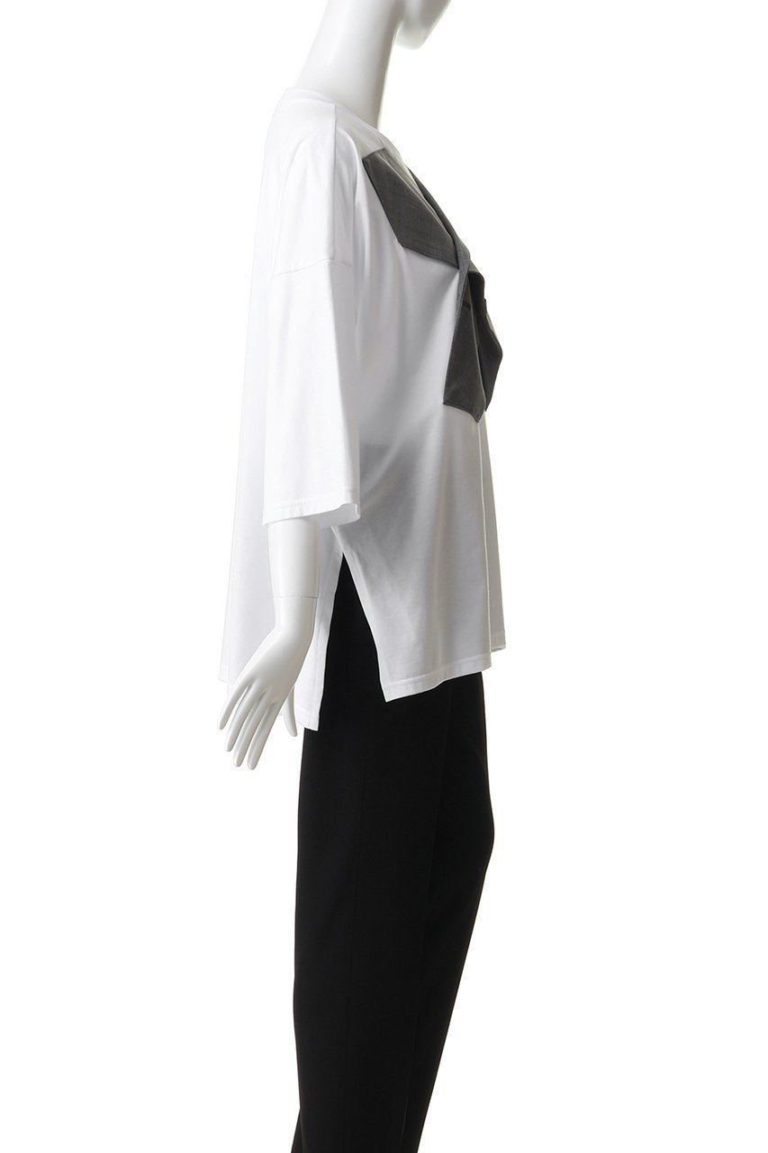 【エンフォルド/ENFOLD】のCROSS VEST T-SHIRT 人気、トレンドファッション・服の通販 founy(ファニー) 　ファッション　Fashion　レディースファッション　Fashion for Women　アウター　Coat / Outerwear Collection　トップス・カットソー　Cut & Sew Tops　シャツ・ブラウス・オフィスカジュアル　Elegant Blouses & Button-Ups　ロングTシャツ・Tシャツ　Longline T-Shirts & Tees　ベスト&ジレ / 重ね着スタイル　Vests & Gilets　カットソー・ベーシックTシャツ　Cut-and-Sewn Tops / Stretch Tees & Basics　ショート　Short, Short Length　スリーブ　Sleeve, Long Sleeve / Short Sleeve　セットアップ　Set-Up, Coordinated Outfit　ダブル　Double, Double-Breasted　ドッキング　Docking, Mixed Material　フォーマル　Formal, Dressy　ベスト　Vest, Waistcoat　other-3|ID: prp329100004932440 ipo3291000000037021267