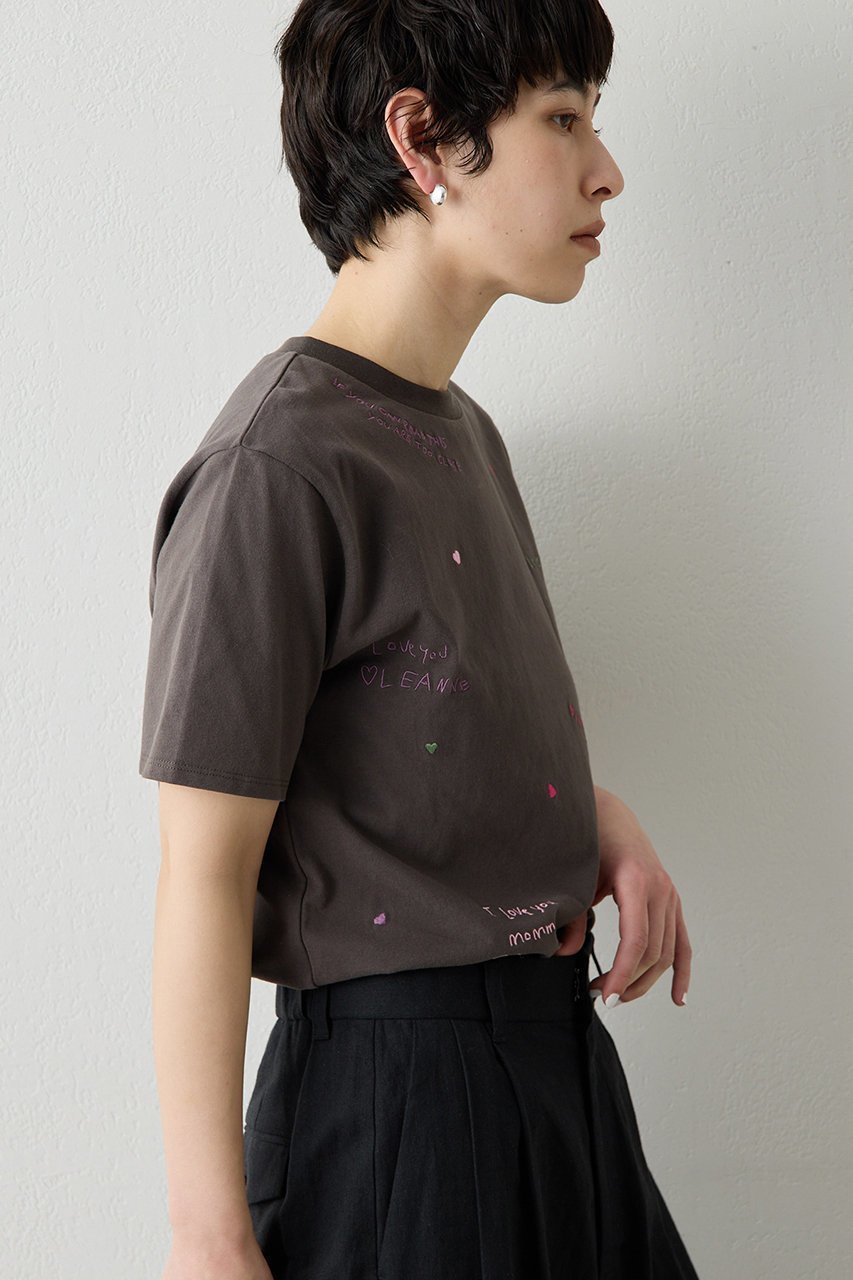 【ウィムガゼット/Whim Gazette】の【THE PAUSE】シシュウTシャツ 人気、トレンドファッション・服の通販 founy(ファニー) 　ファッション　Fashion　レディースファッション　Fashion for Women　トップス・カットソー　Cut & Sew Tops　シャツ・ブラウス・オフィスカジュアル　Elegant Blouses & Button-Ups　ロングTシャツ・Tシャツ　Longline T-Shirts & Tees　カットソー・ベーシックTシャツ　Cut-and-Sewn Tops / Stretch Tees & Basics　インナー　Innerwear　カットソー　Cut and Sewn Top　カラフル　Colorful Design　コンパクト　Compact, Small Size　ショート　Short, Short Length　ジャケット　Jacket, Outerwear　スリーブ　Sleeve, Long Sleeve / Short Sleeve　半袖　Short Sleeve, Half Sleeve　other-5|ID: prp329100004932448 ipo3291000000037021343