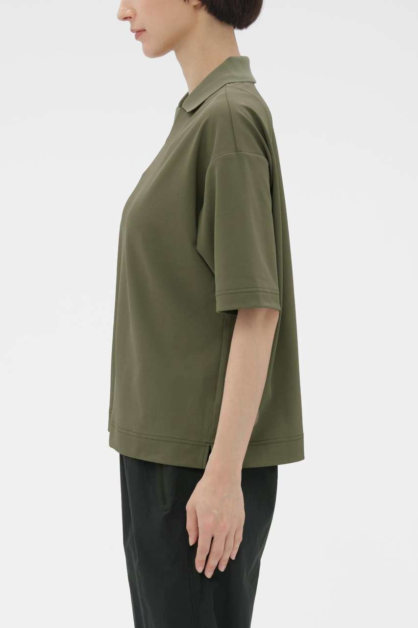 【マーガレットハウエル/MARGARET HOWELL】のHIGHDENCE MESH JERSEY TOP 人気、トレンドファッション・服の通販 founy(ファニー) 　ファッション　Fashion　レディースファッション　Fashion for Women　トップス・カットソー　Cut & Sew Tops　シャツ・ブラウス・オフィスカジュアル　Elegant Blouses & Button-Ups　ロングTシャツ・Tシャツ　Longline T-Shirts & Tees　カットソー・ベーシックTシャツ　Cut-and-Sewn Tops / Stretch Tees & Basics　コレクション　Collection, Seasonal Line　ショート　Short, Short Length　スポーティ　Sporty, Casual Athletic　スリーブ　Sleeve, Long Sleeve / Short Sleeve　フロント　Front, Front Design　ポロシャツ　Polo Shirt, Collared Tee　マーガレット　Marguerite, Daisy Pattern　リラックス　Relax, Relaxed Fit　夏　Summer　other-3|ID: prp329100004932454 ipo3291000000037021395