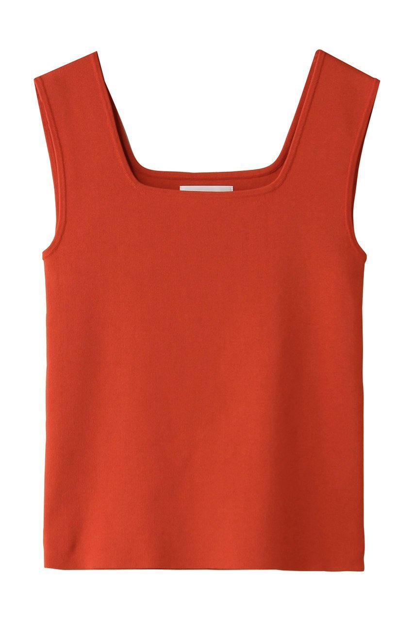 【ガリャルダガランテ/GALLARDAGALANTE】のスクエアネックタンク インテリア・キッズ・メンズ・レディースファッション・服の通販 founy(ファニー) 　ファッション　Fashion　レディースファッション　Fashion for Women　トップス・カットソー　Cut & Sew Tops　キャミソール&ノースリーブ　Camisoles & Sleeveless Tops　シャツ・ブラウス・オフィスカジュアル　Elegant Blouses & Button-Ups　ロングTシャツ・Tシャツ　Longline T-Shirts & Tees　カットソー・ベーシックTシャツ　Cut-and-Sewn Tops / Stretch Tees & Basics　インナー　Innerwear　キャミソール　Camisole, Spaghetti Strap Top　シンプル　Simple, Minimal　スクエア　Square, Square Shape　タンク　Tank Top, Sleeveless Top　デコルテ　Décolleté, Neckline　オレンジ|ID: prp329100004932455 ipo3291000000037021401