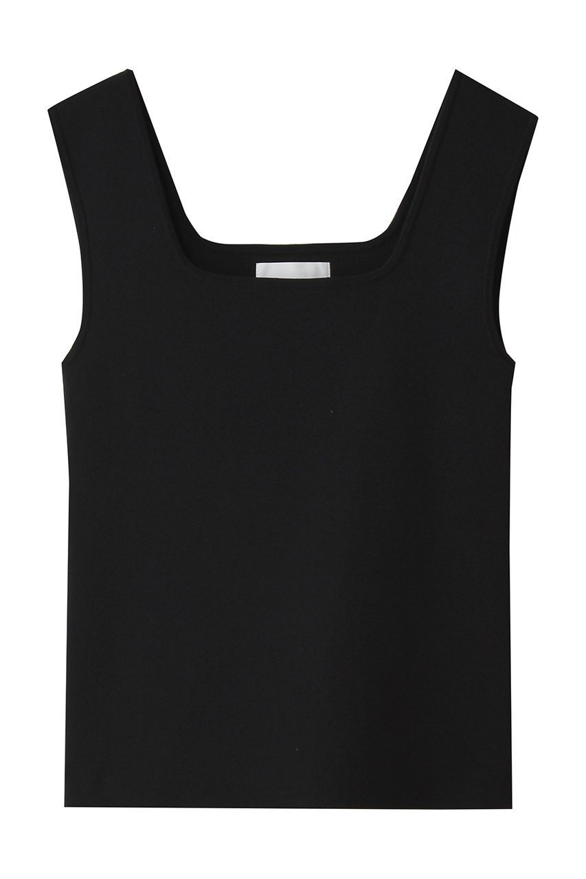 【ガリャルダガランテ/GALLARDAGALANTE】のスクエアネックタンク インテリア・キッズ・メンズ・レディースファッション・服の通販 founy(ファニー) 　ファッション　Fashion　レディースファッション　Fashion for Women　トップス・カットソー　Cut & Sew Tops　キャミソール&ノースリーブ　Camisoles & Sleeveless Tops　シャツ・ブラウス・オフィスカジュアル　Elegant Blouses & Button-Ups　ロングTシャツ・Tシャツ　Longline T-Shirts & Tees　カットソー・ベーシックTシャツ　Cut-and-Sewn Tops / Stretch Tees & Basics　インナー　Innerwear　キャミソール　Camisole, Spaghetti Strap Top　シンプル　Simple, Minimal　スクエア　Square, Square Shape　タンク　Tank Top, Sleeveless Top　デコルテ　Décolleté, Neckline　ブラック|ID: prp329100004932455 ipo3291000000037021402