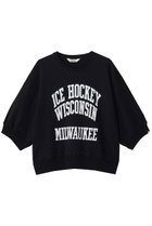 【オブラダ/Oblada】のHOCKEY ハーフスリーブスウェット 人気、トレンドファッション・服の通販 founy(ファニー) ファッション Fashion レディースファッション Fashion for Women トップス・カットソー Cut & Sew Tops シャツ・ブラウス・オフィスカジュアル Elegant Blouses & Button-Ups レディースパーカー・カジュアルフーディー Casual Hoodies & Sweatshirts ロングTシャツ・Tシャツ Longline T-Shirts & Tees スウェット・クルーネックトップス Sweatshirts & Crewnecks / Relaxed Fit Sweat Tops カットソー・ベーシックTシャツ Cut-and-Sewn Tops / Stretch Tees & Basics クロップド Cropped, Short Length コンパクト Compact, Small Size バランス Balance, Style Balance フロント Front, Front Design プリント Print, Printed Pattern ワイド Wide, Wide Fit thumbnail ブラック|ID: prp329100004932458 ipo3291000000037021425